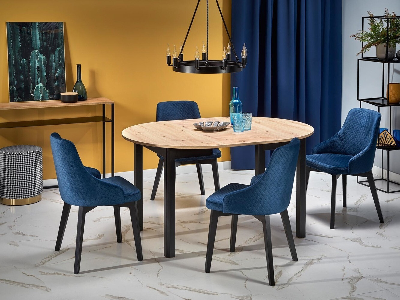 Tafel Houston 961 (Artisan eiken + Zwart)