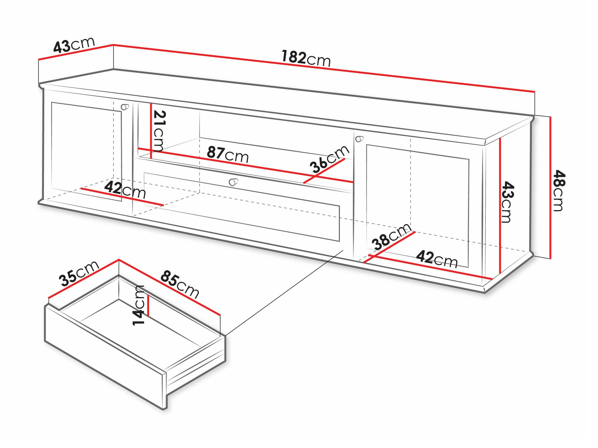 TV-meubel Comfivo Ruvlare 103