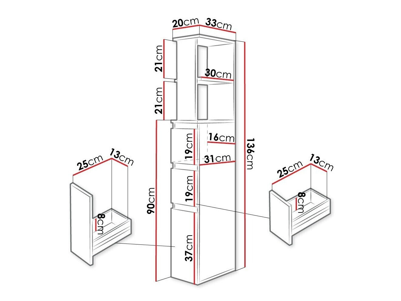 Staand badkamermeubel Comfivo 384