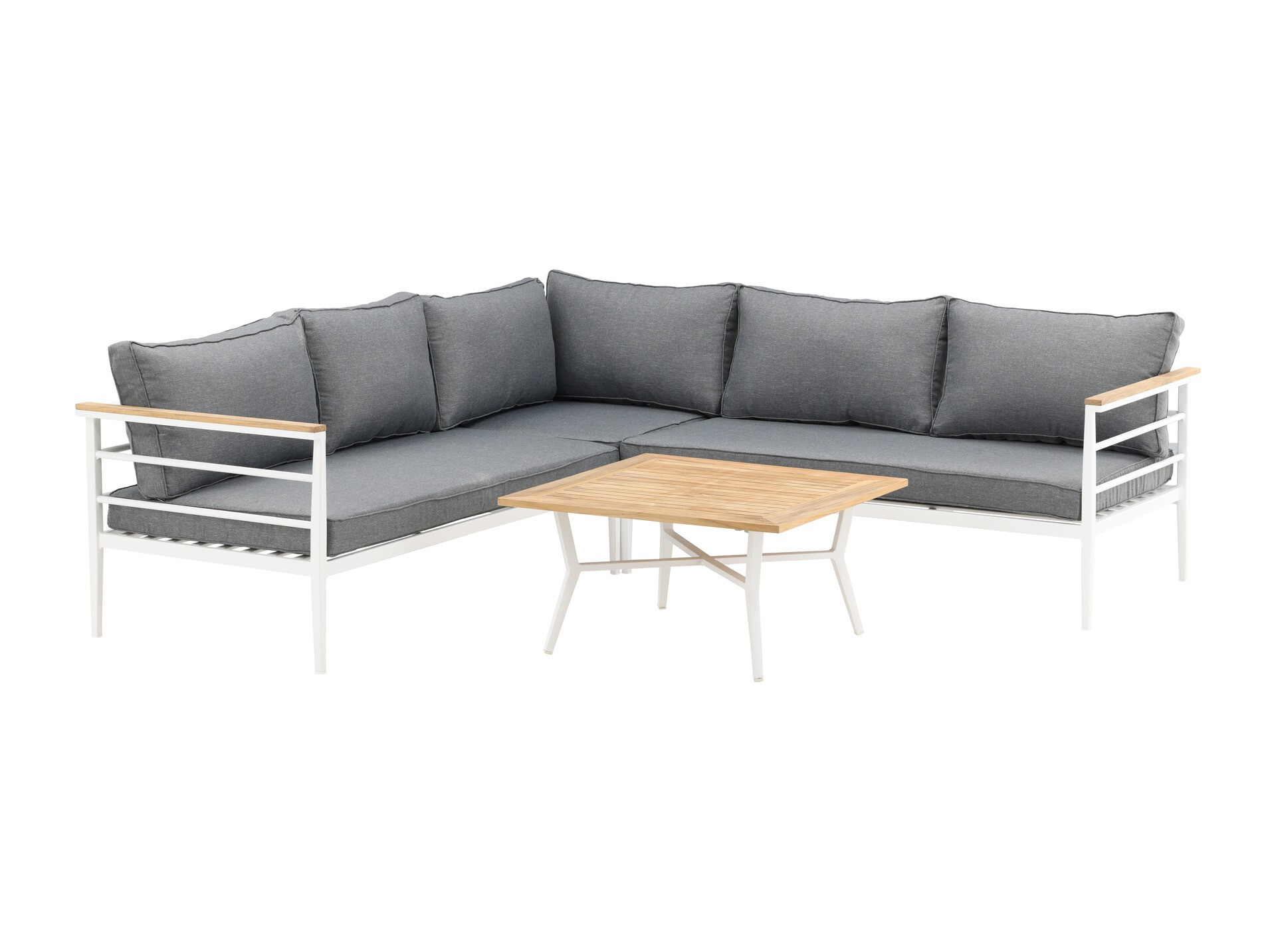 Buiten meubilair set Dallas 525 (Wit + Grijs)