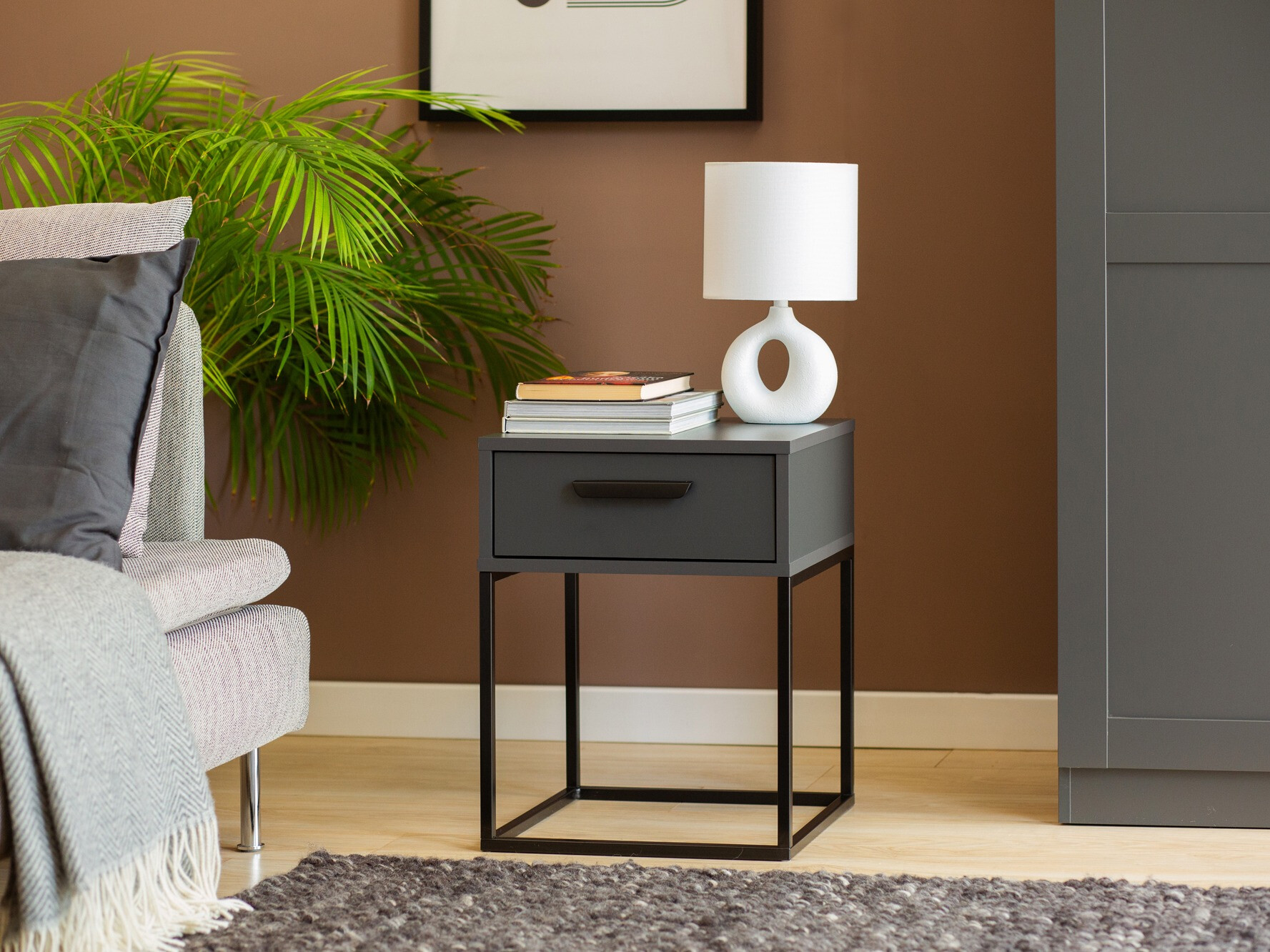 Nachtkastje Bristol 191 (Antraciet)