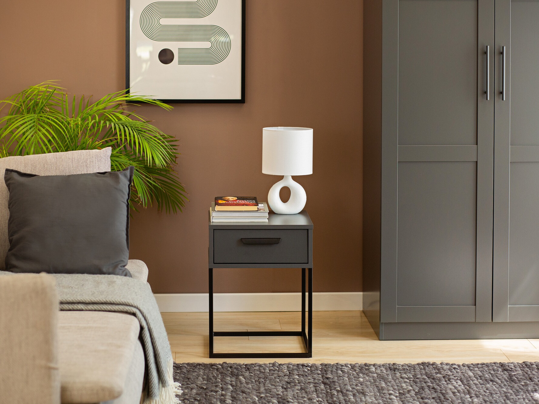 Nachtkastje Bristol 191 (Antraciet)