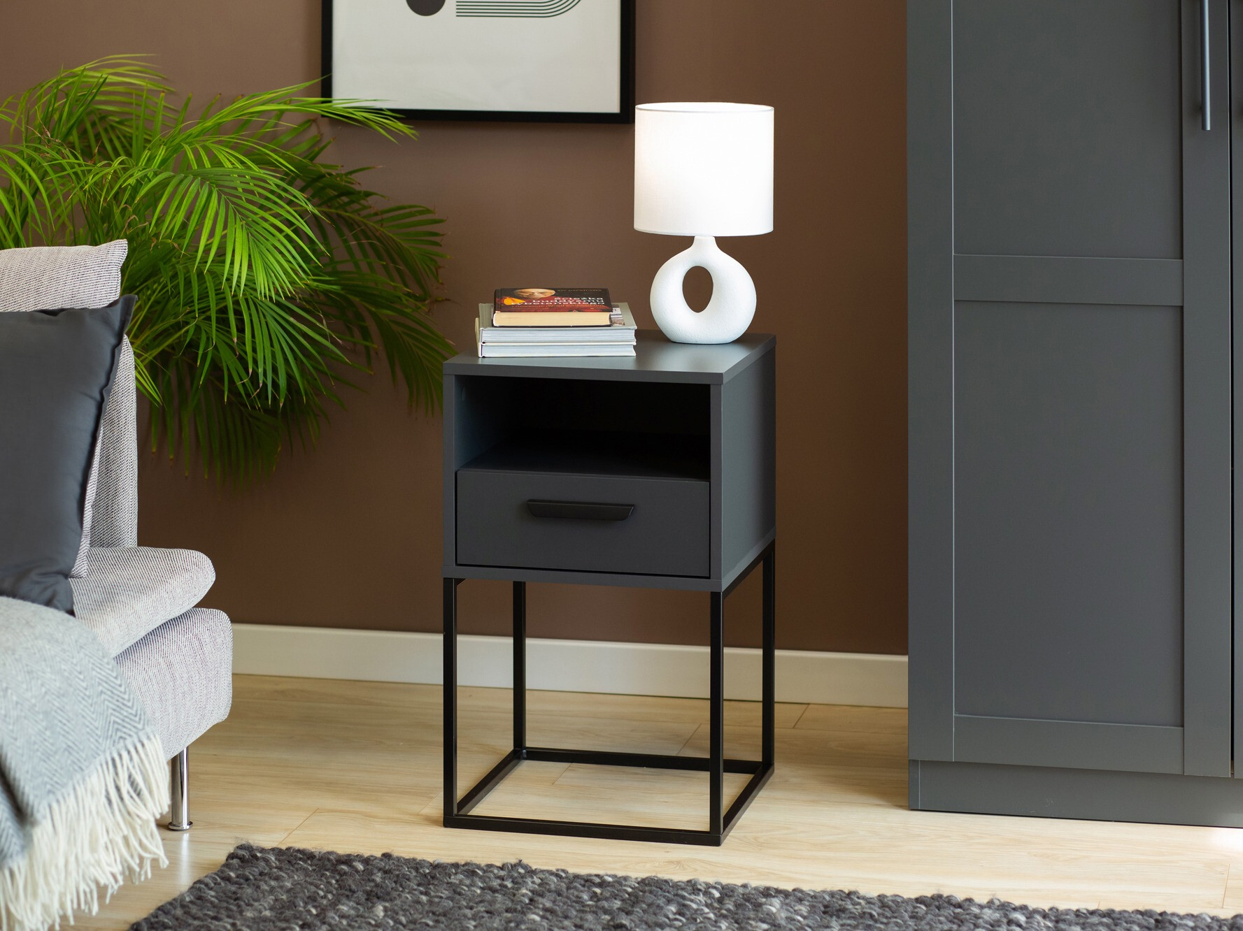 Nachtkastje Bristol 193 (Antraciet)