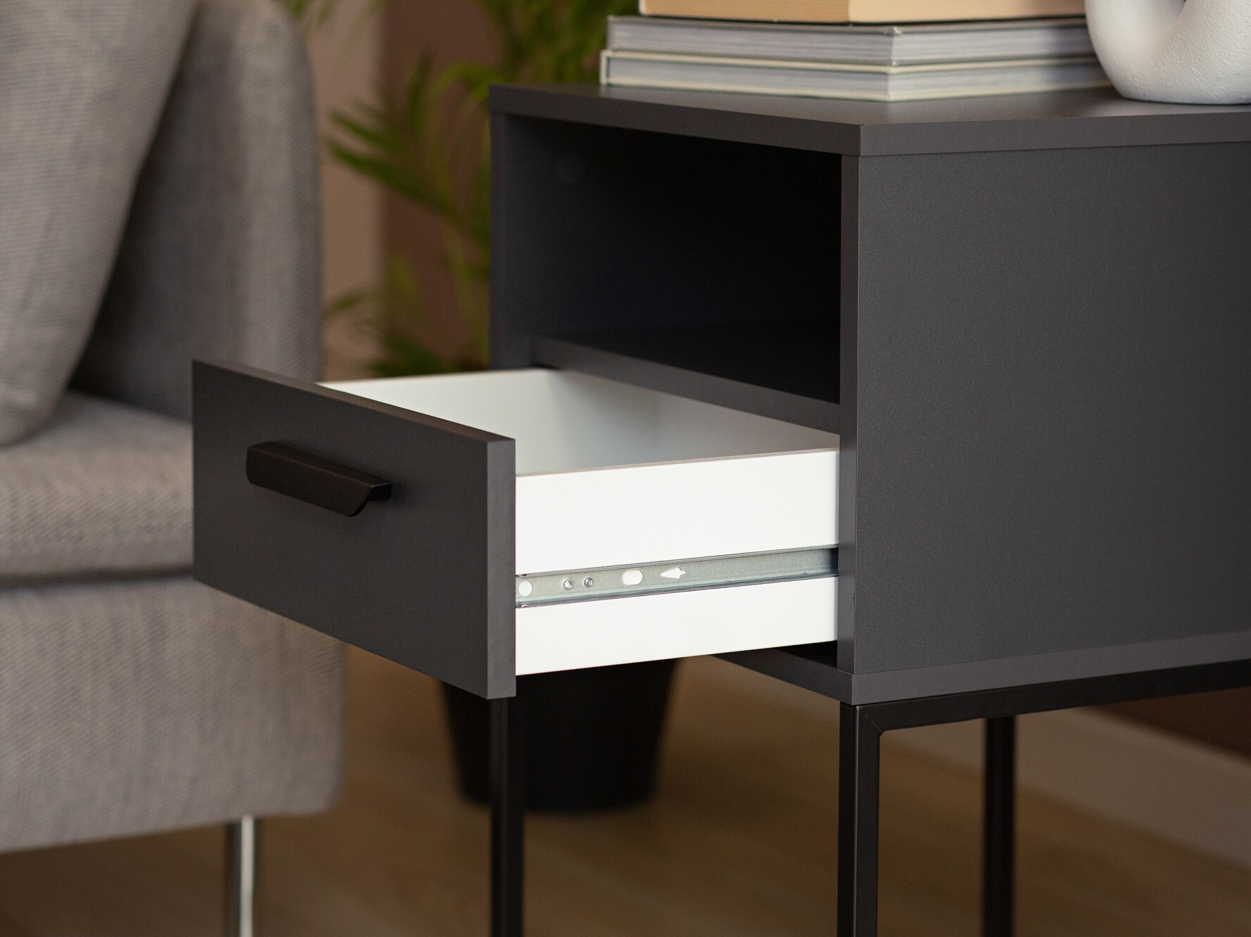 Nachtkastje Bristol 193 (Antraciet)