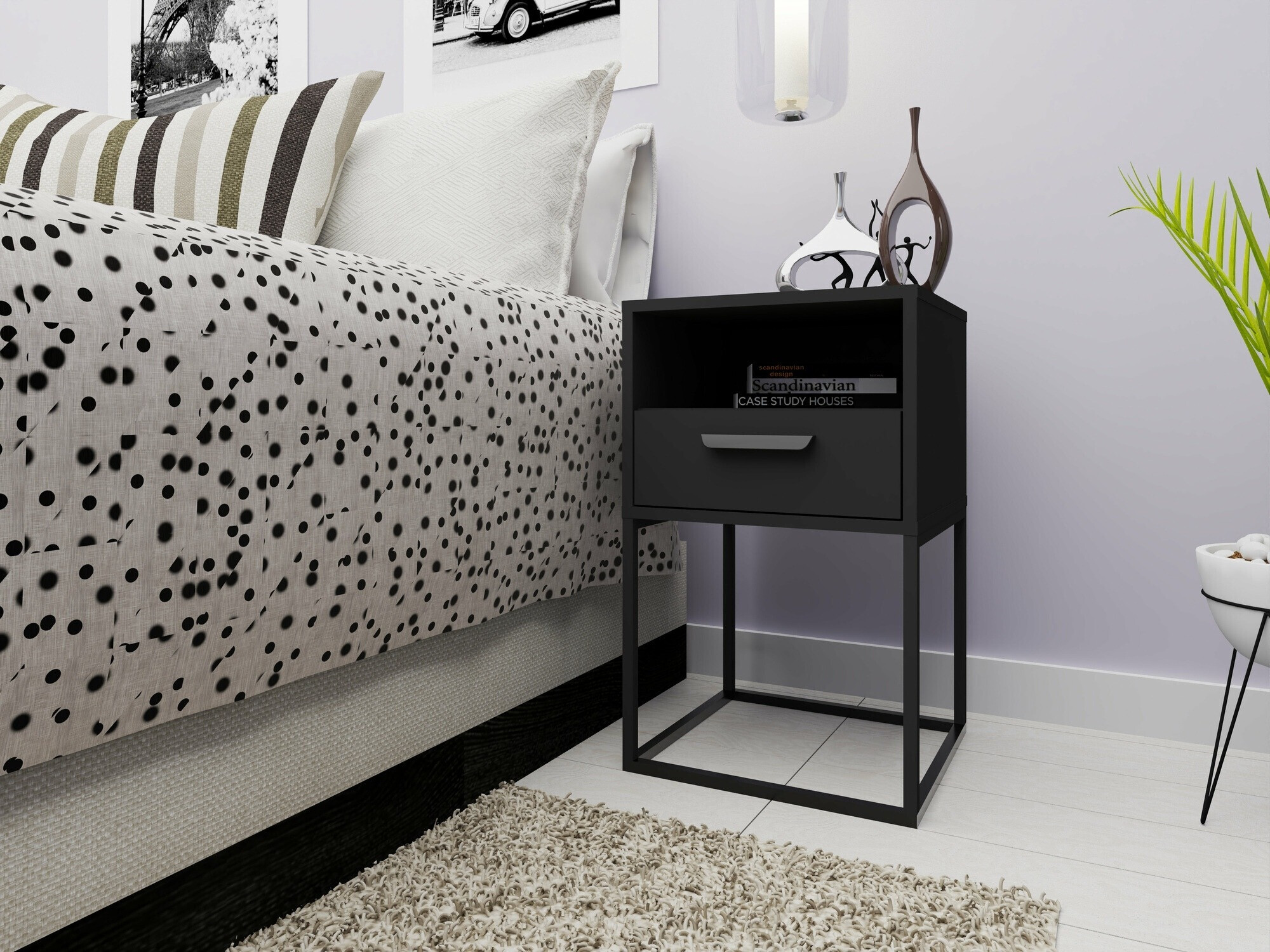 Nachtkastje Bristol 193 (Antraciet)