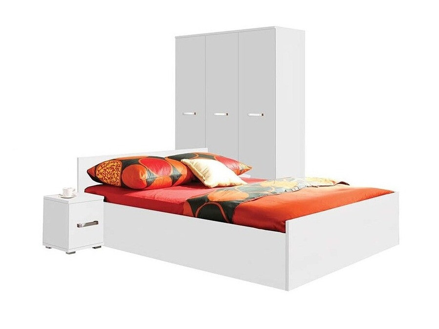 Slaapkamer set Cirevau 142 (Wit)