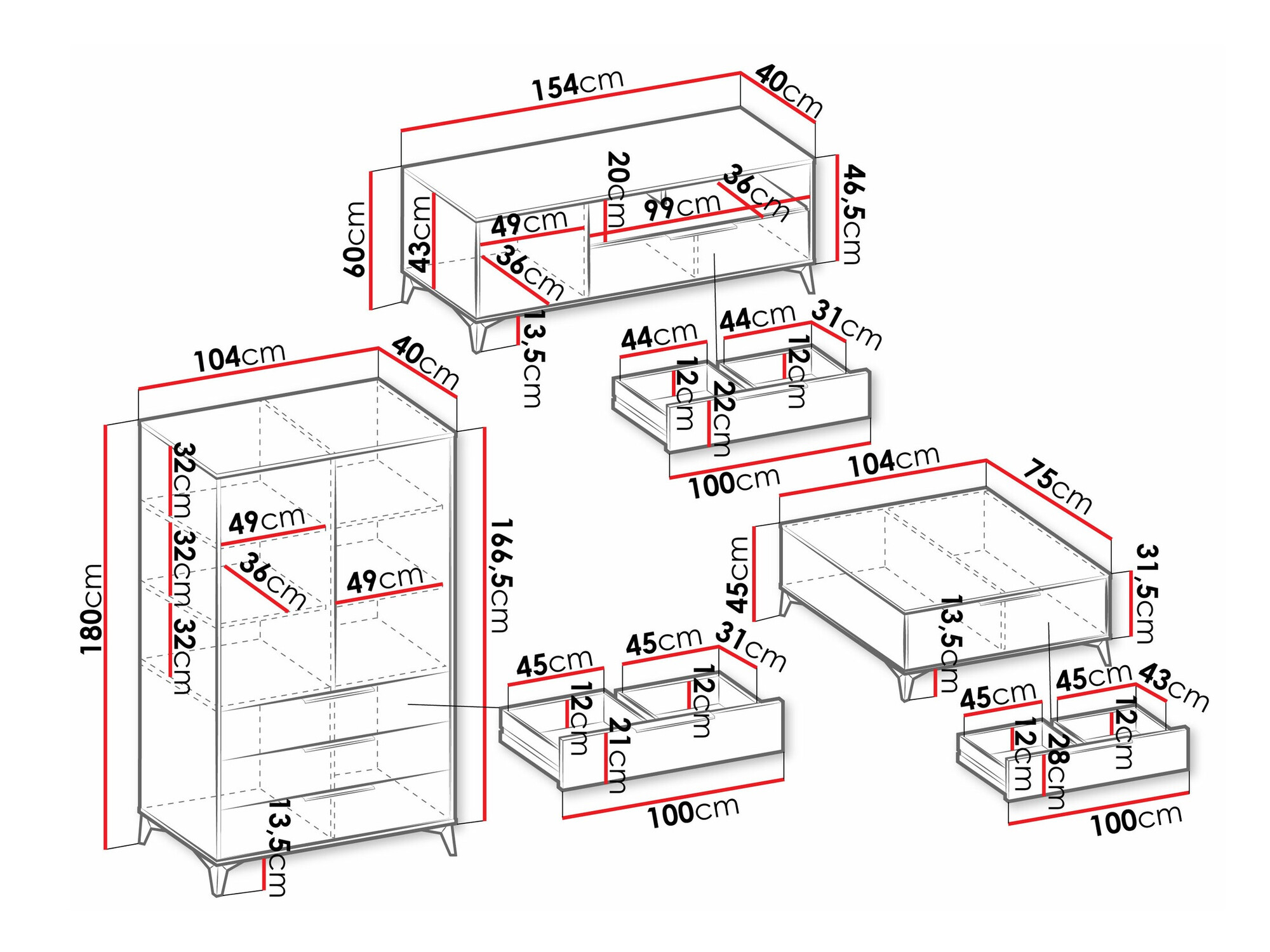 Woonkamerset Comfivo Camlue 108