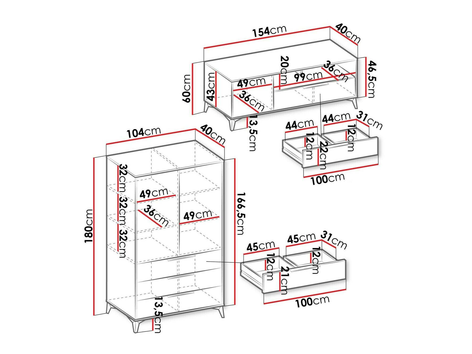 Woonkamerset Comfivo Camlue 108