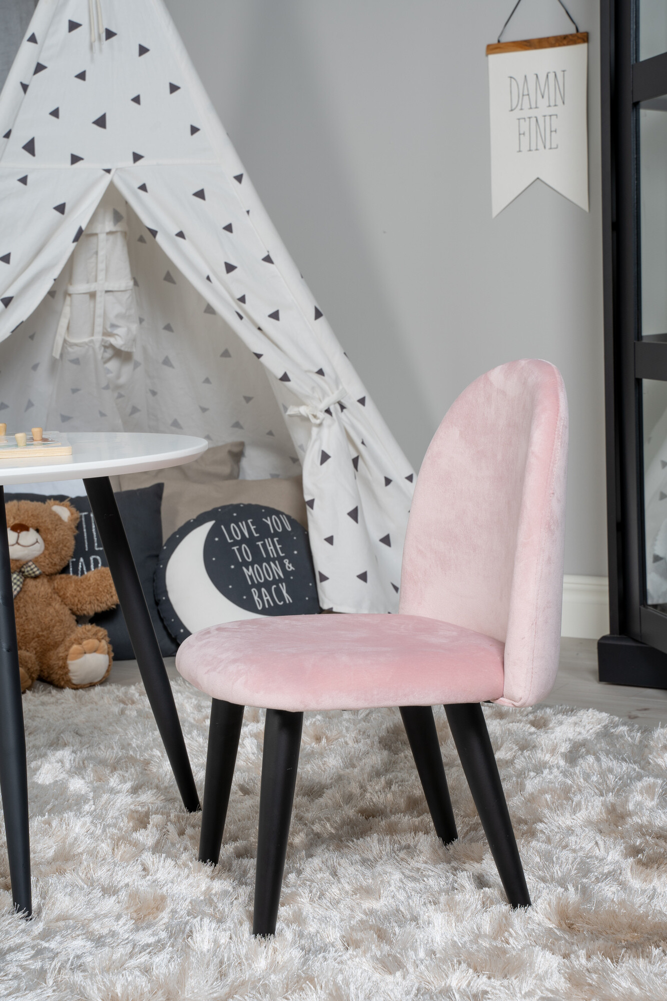 Kinderstoel Dallas 165 (Roze + Zwart)