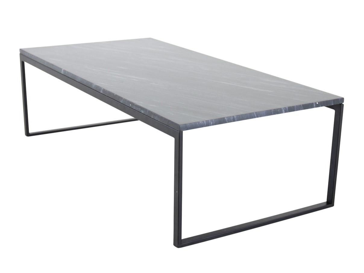 Salontafel Dallas 179 (Grijs marmer + Zwart)