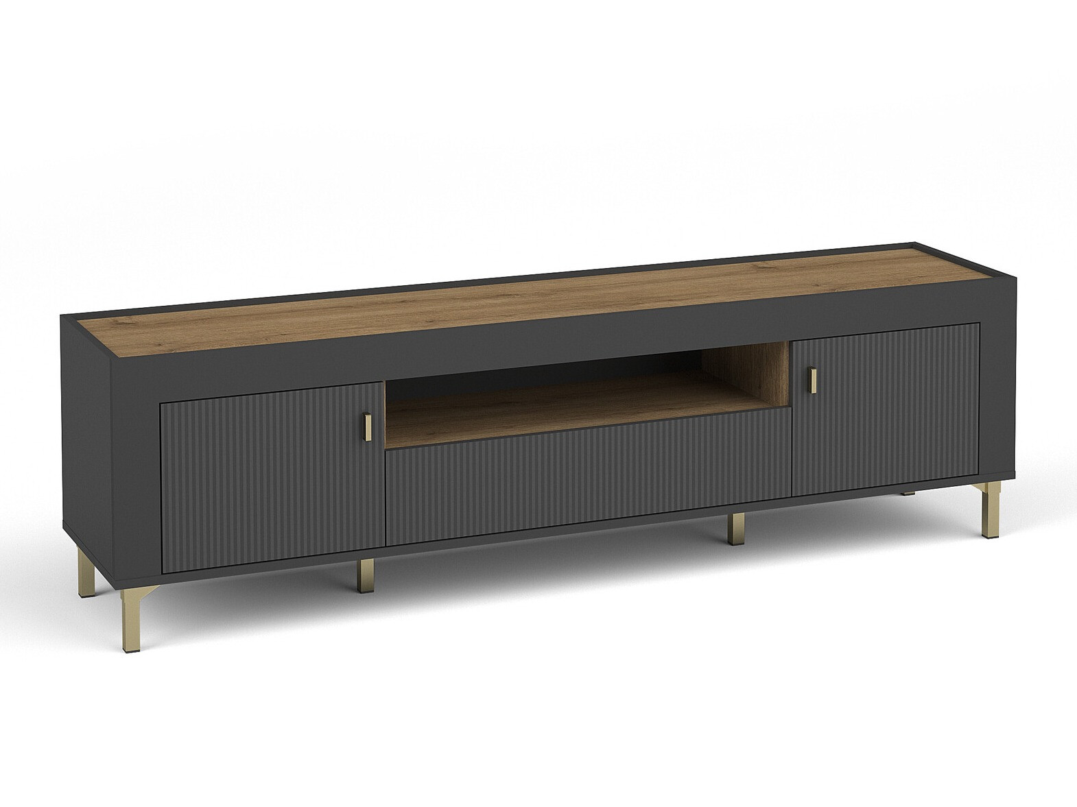 TV-meubel Mormavu 106 (Matzwart)