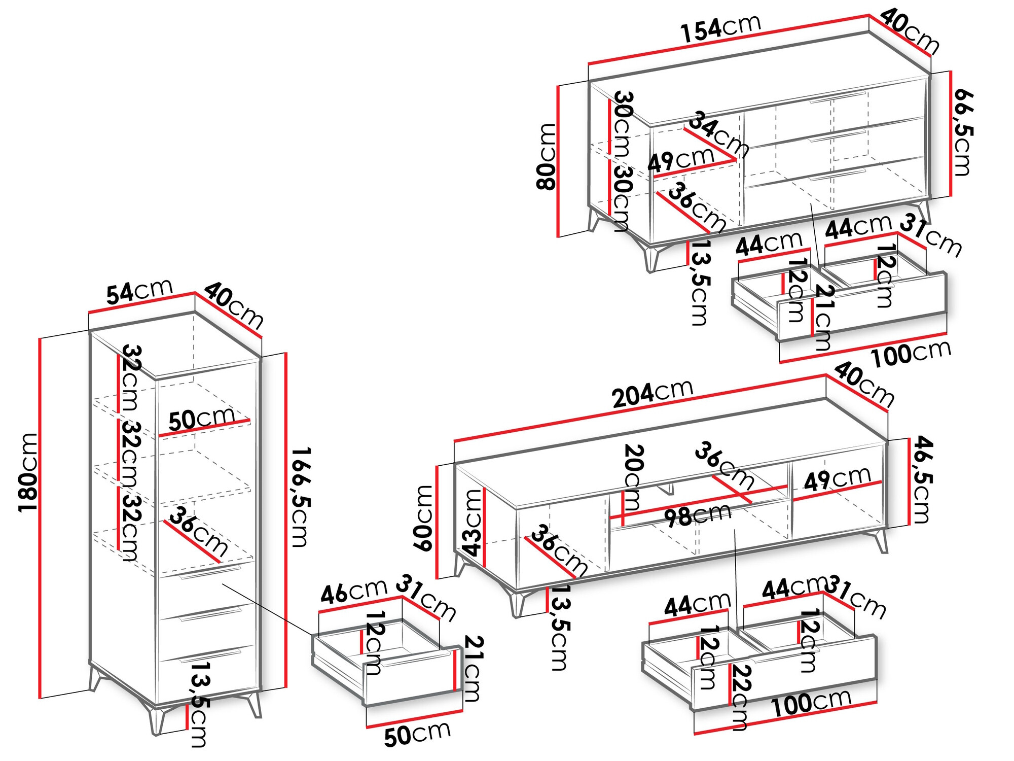 Woonkamerset Comfivo Camlue 109