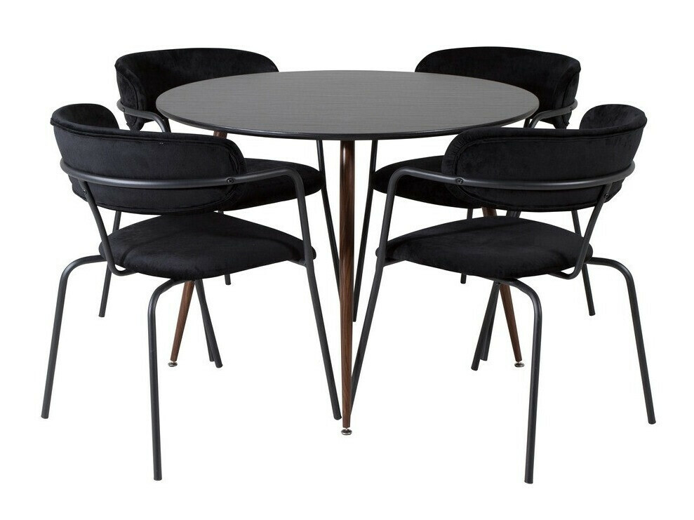 Eetkamerset Dallas 285 (Zwart + Moer)