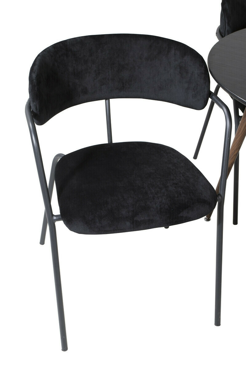 Eetkamerset Dallas 285 (Zwart + Moer)
