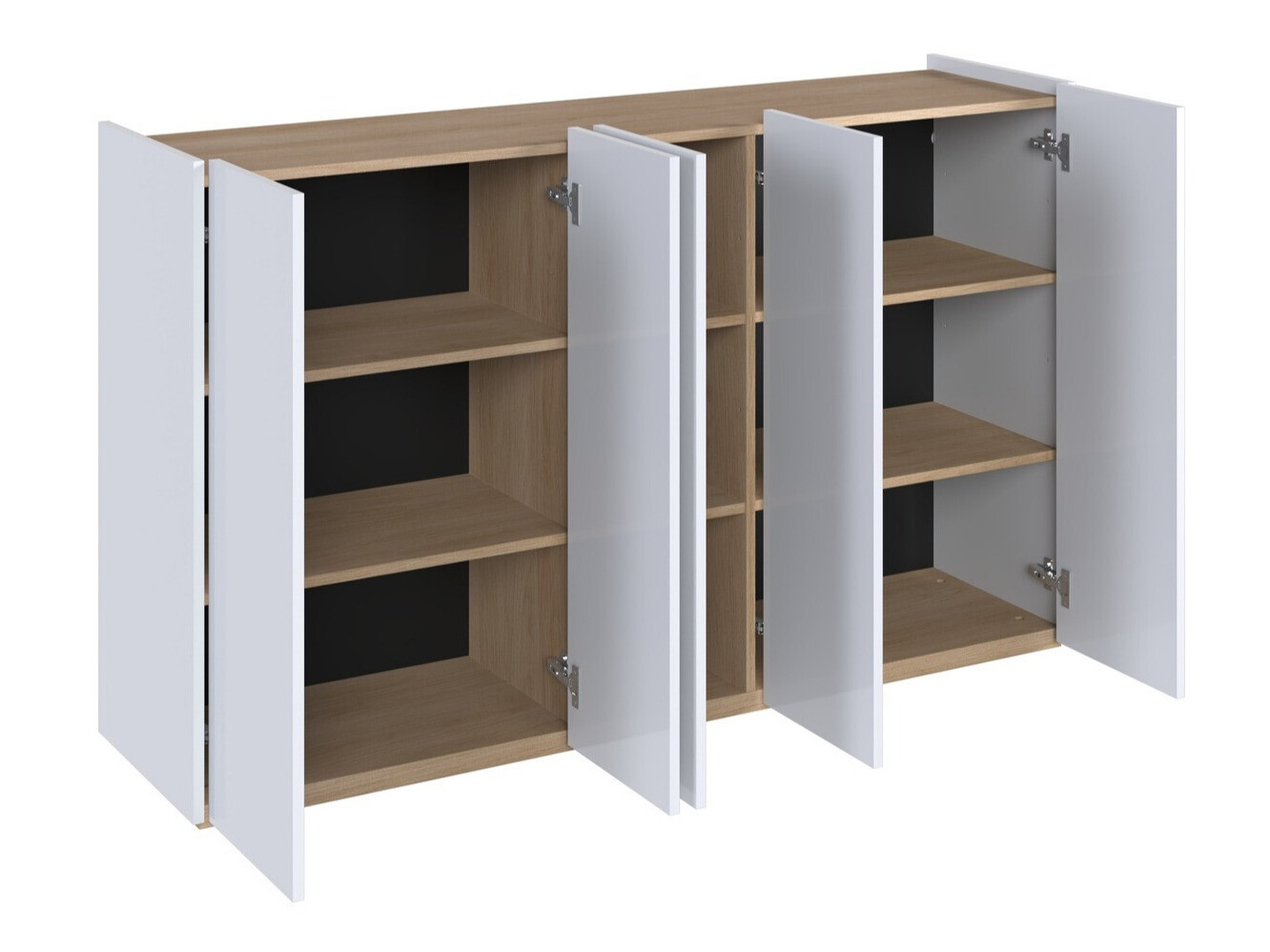 Dressoir Fresno 147 (Glanzend wit)
