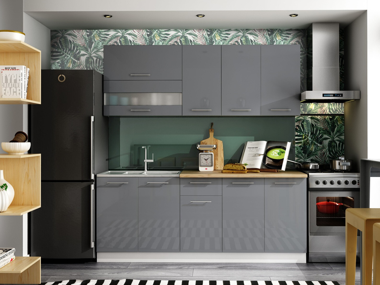 Modulaire wandkast Tiffa Grey 118