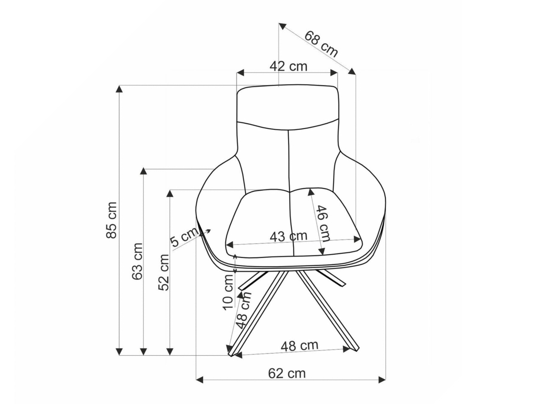 Stoel Houston 1872 (Licht olijfboom)