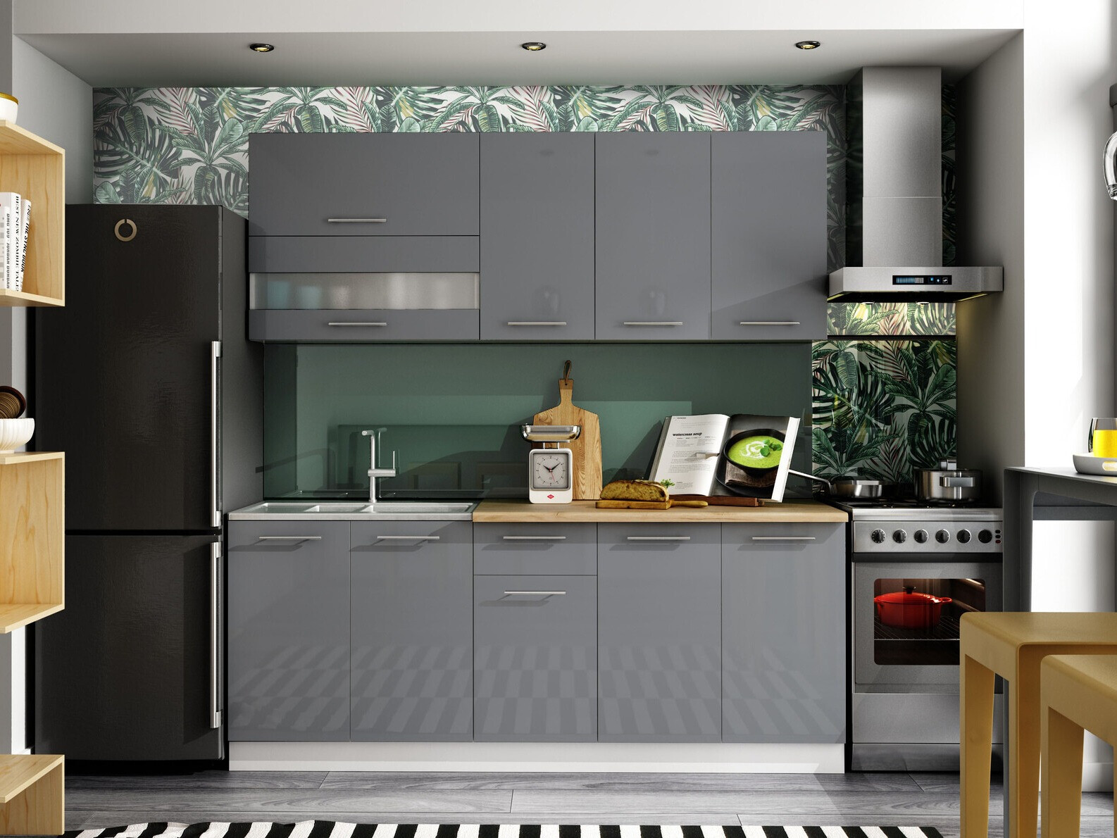 Modulaire kast met lade en deuren Tiffa Grey 138