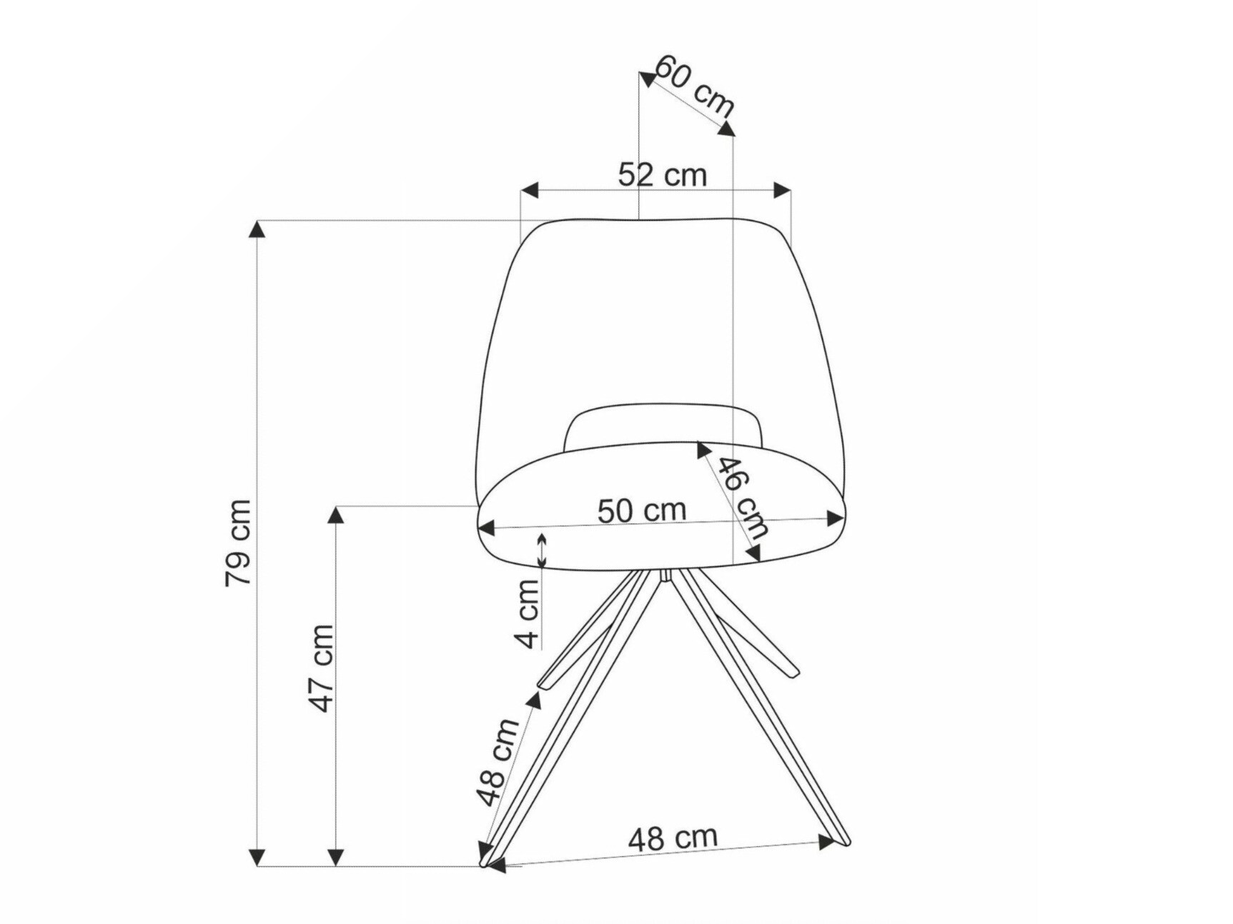 Stoel Houston 1754 (Grijs)