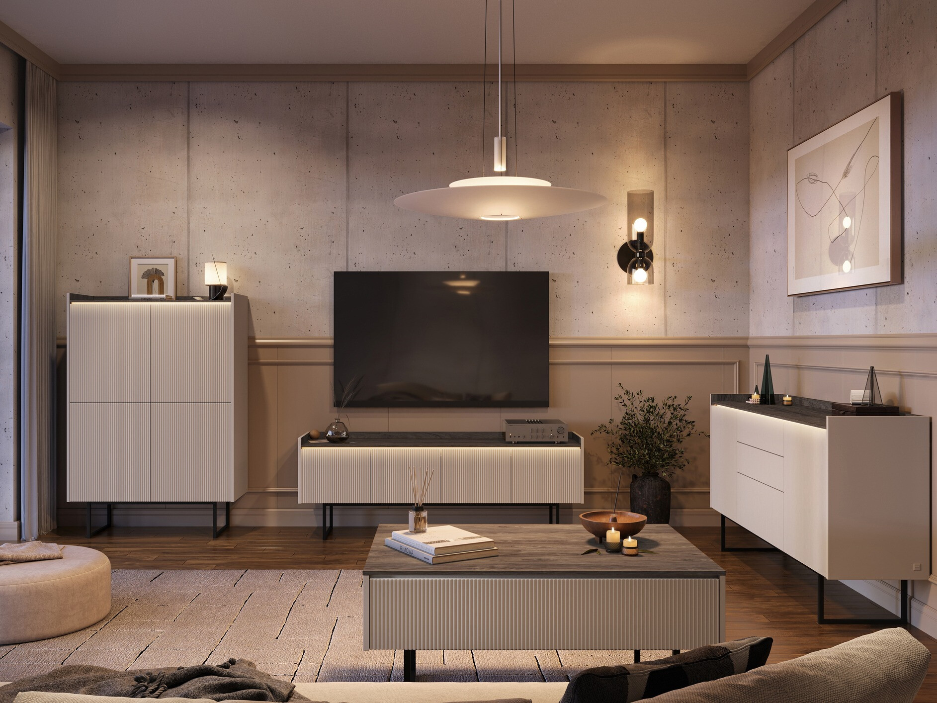 TV-meubel Elbtei 104