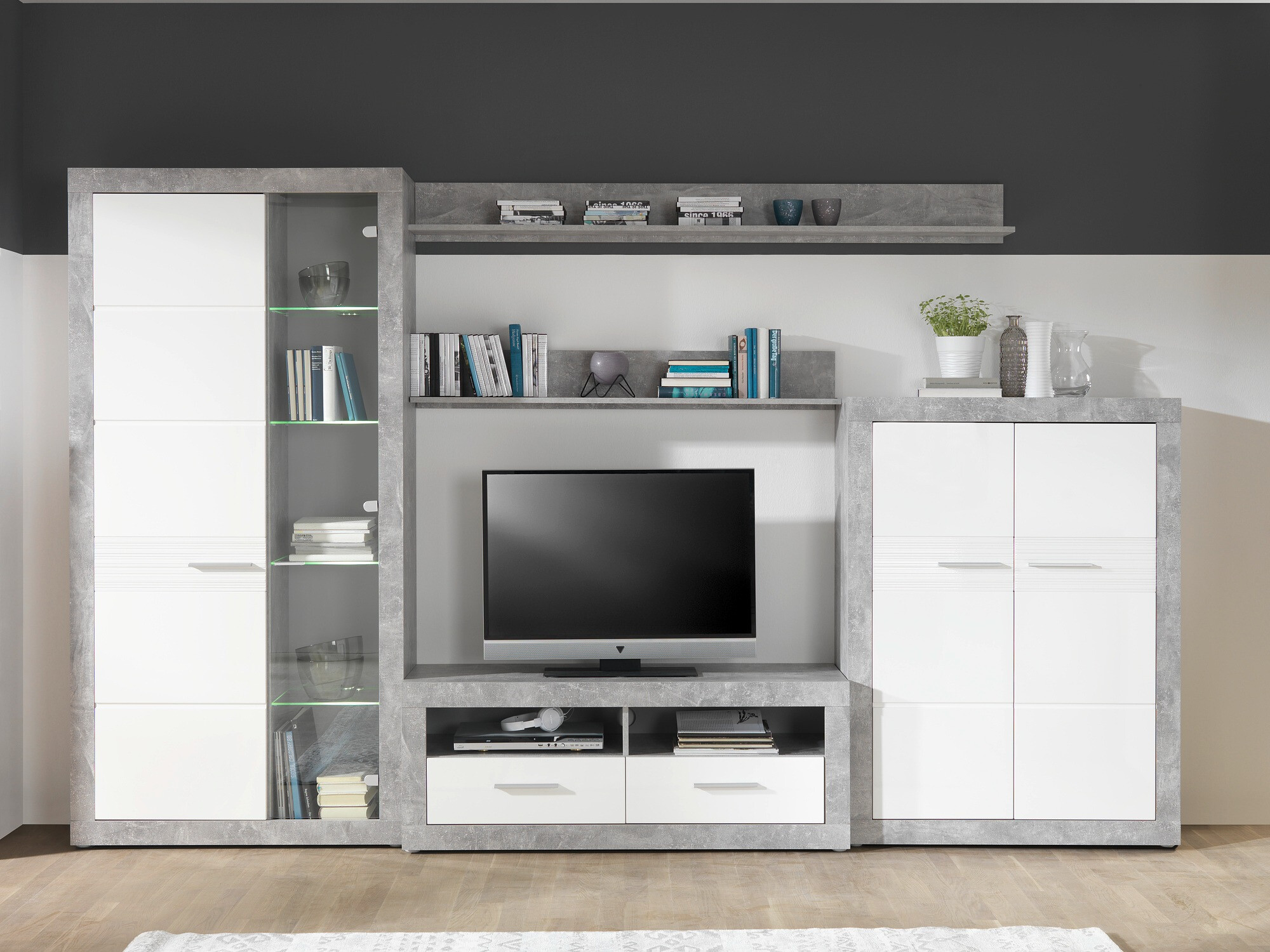 Dressoir Romfera 104 (Wit + Grijs)