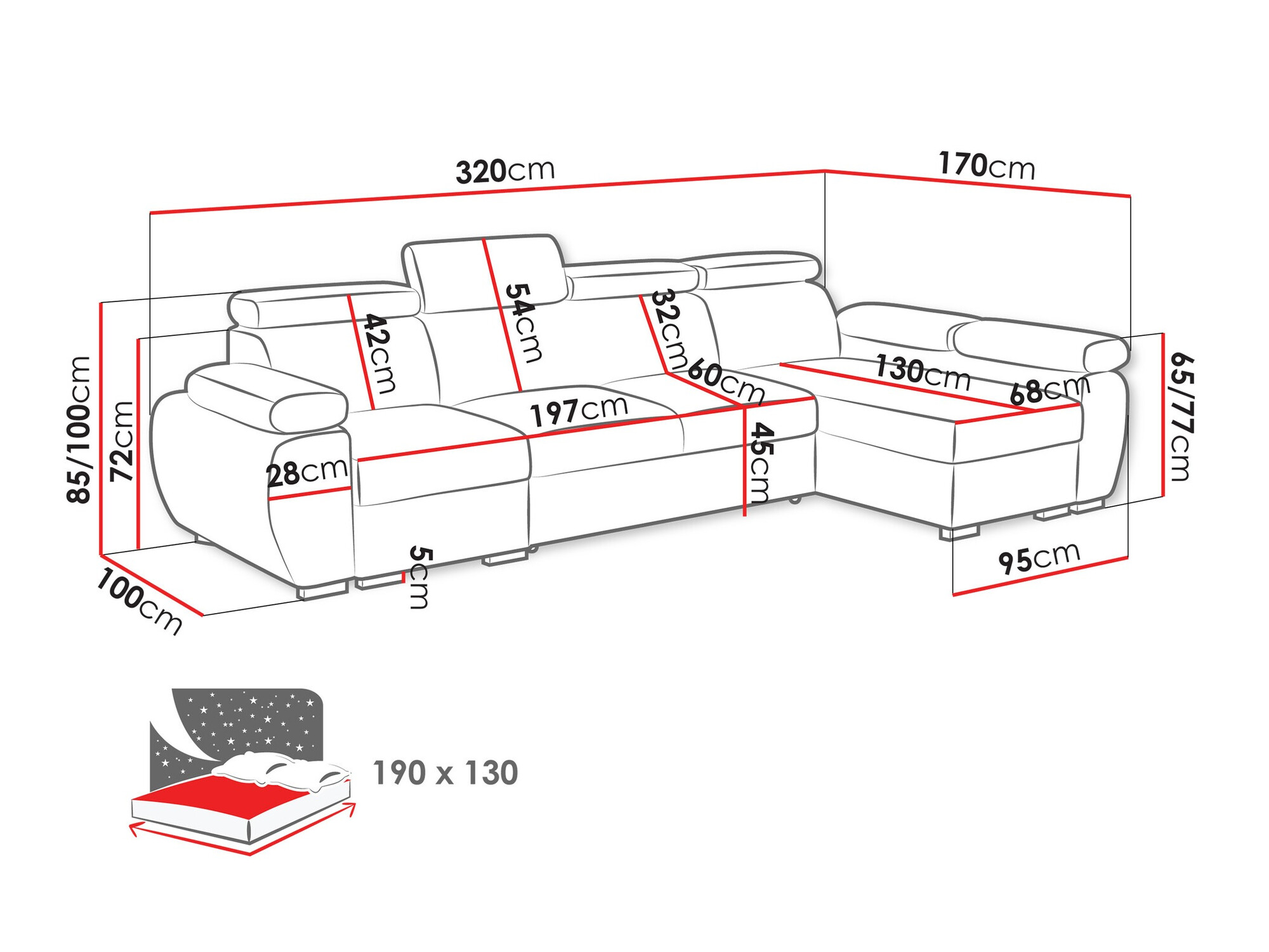 Hoekbank Columbus 227 (Aragon 03)