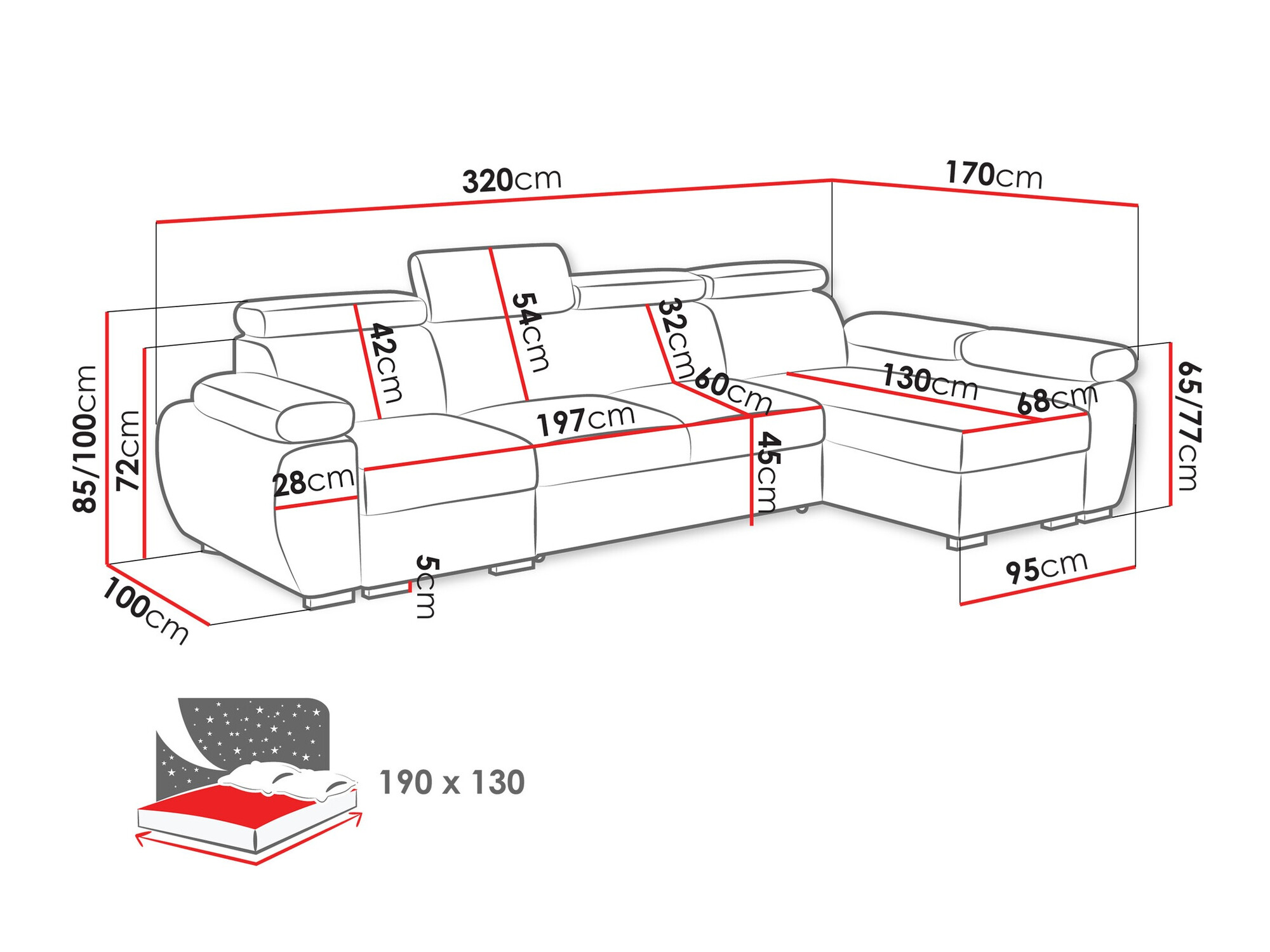 Hoekbank Columbus 227 (Aragon 14)