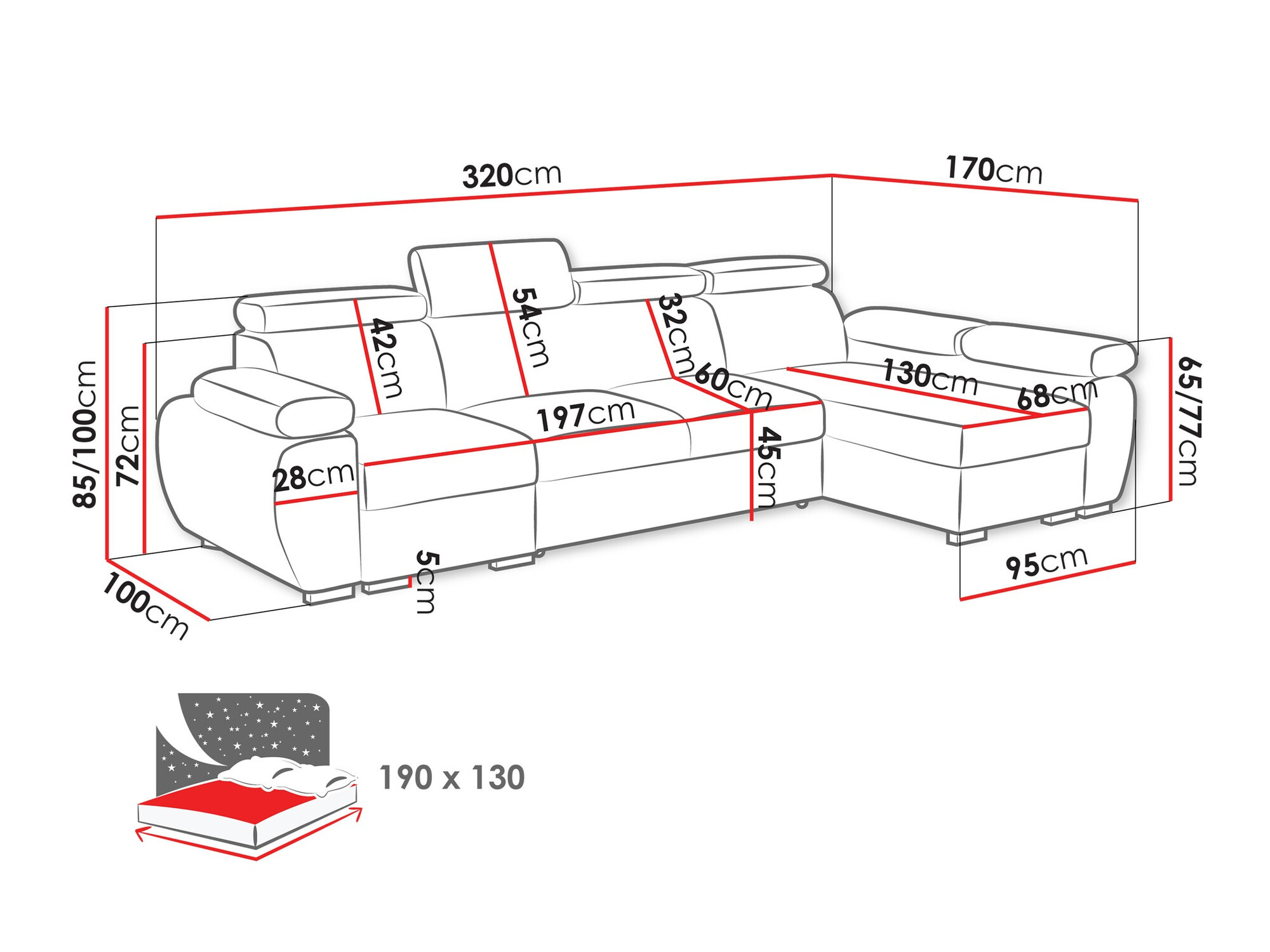 Hoekbank Columbus 227 (Aragon 20)