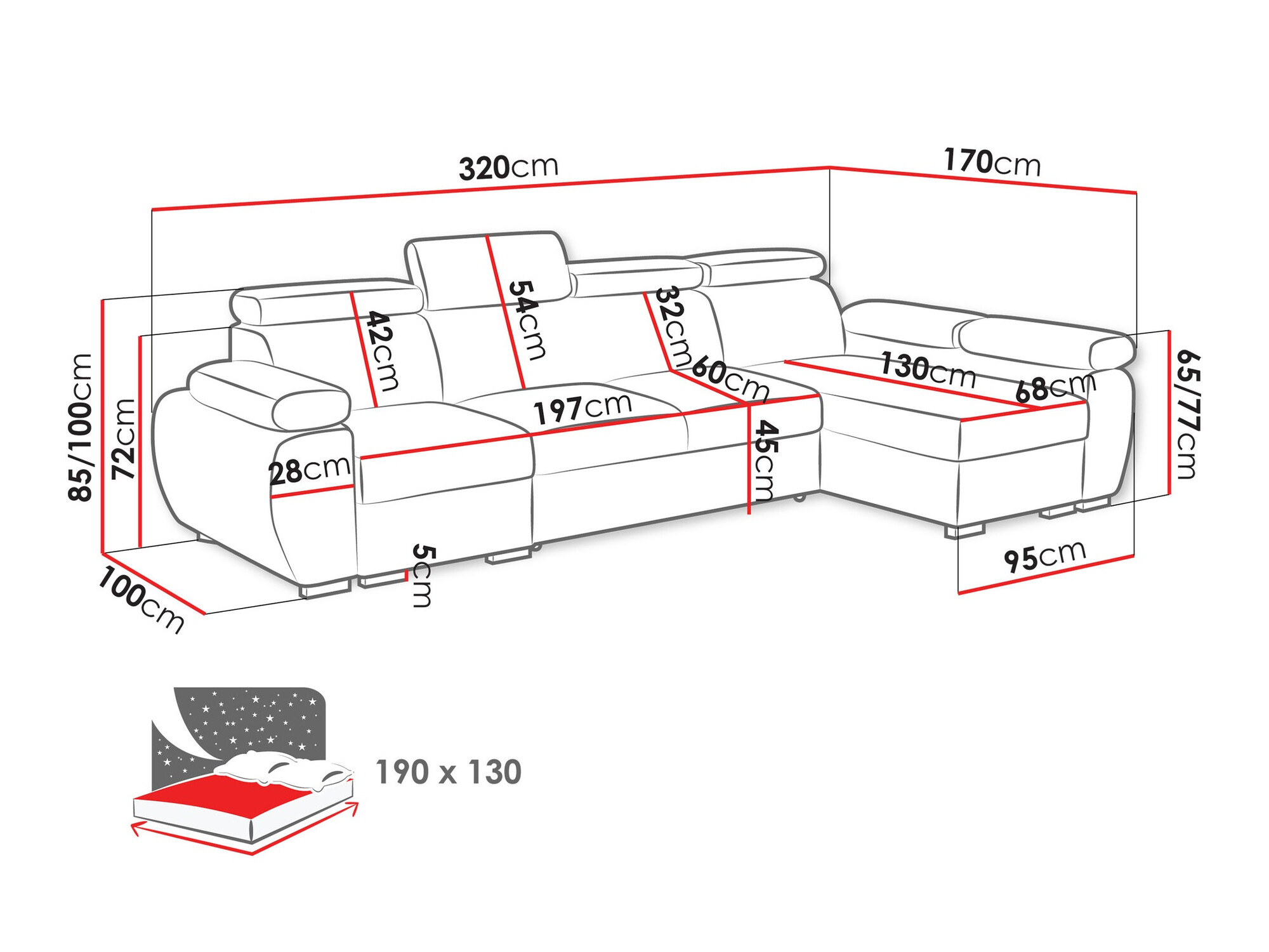 Hoekbank Columbus 227 (Aragon 93)