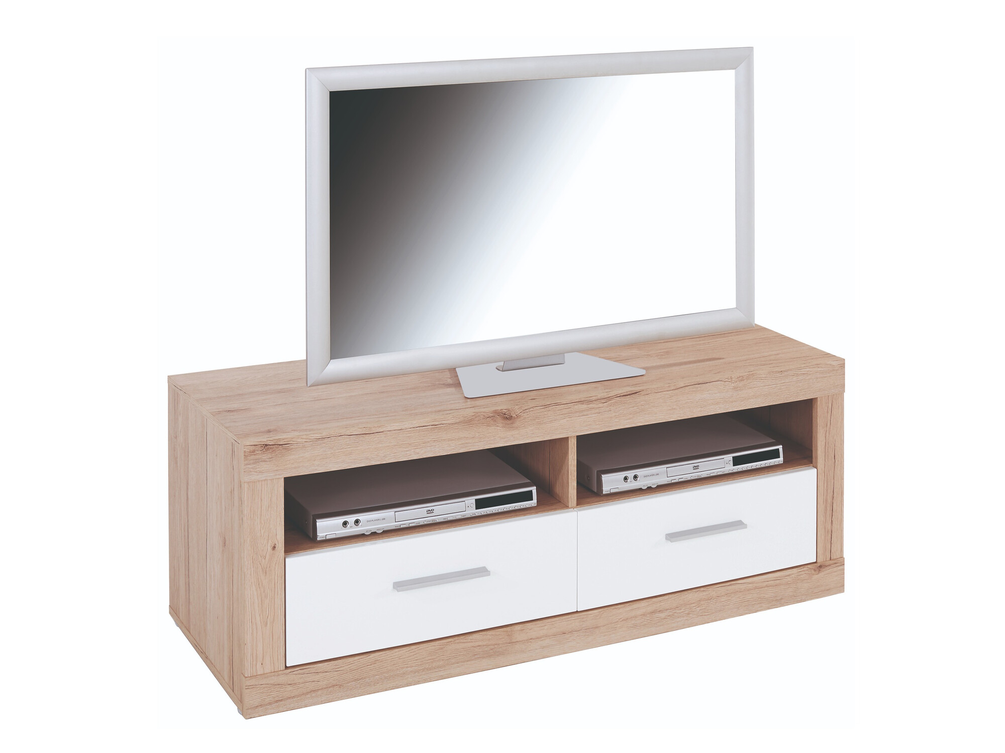 TV-meubel Romfera 102 (Wit + San Remo eik)