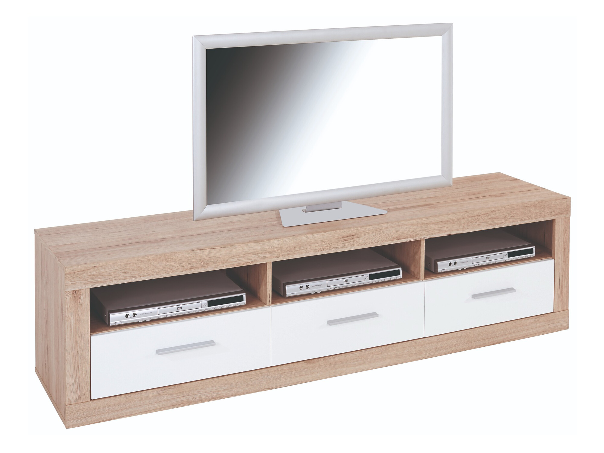 TV-meubel Romfera 103 (Wit + San Remo eik)