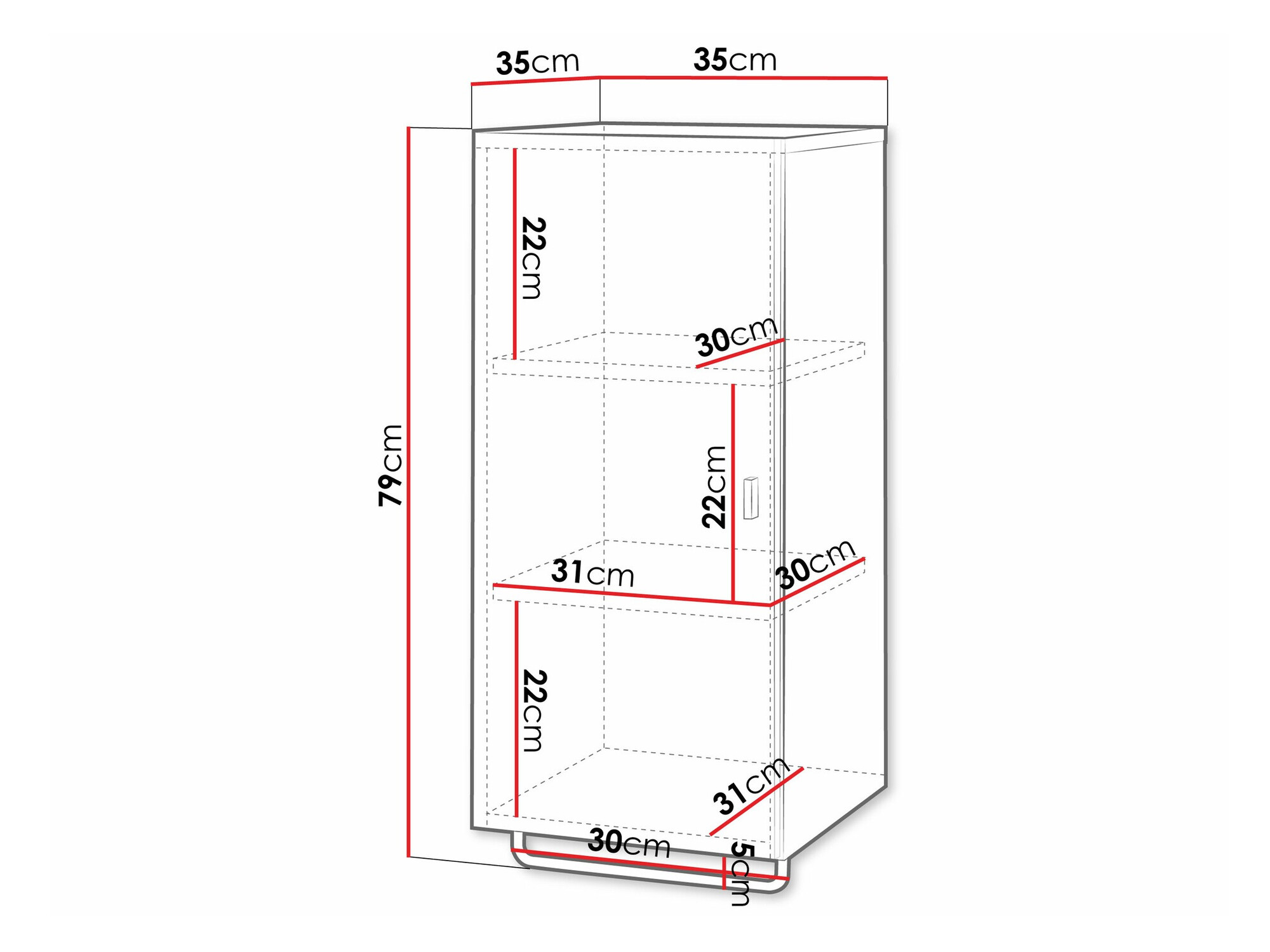 Wand badkamermeubel Levelbu 109 (Wit + Glanzend wit)
