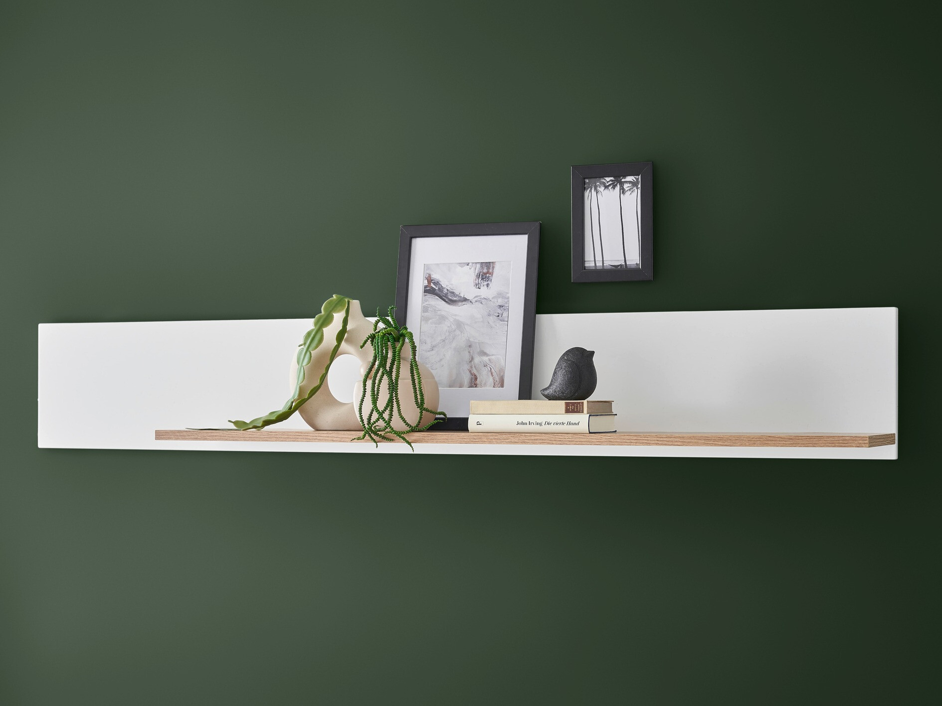 Wandplank Belmelu 112 (Wit + Eiken)