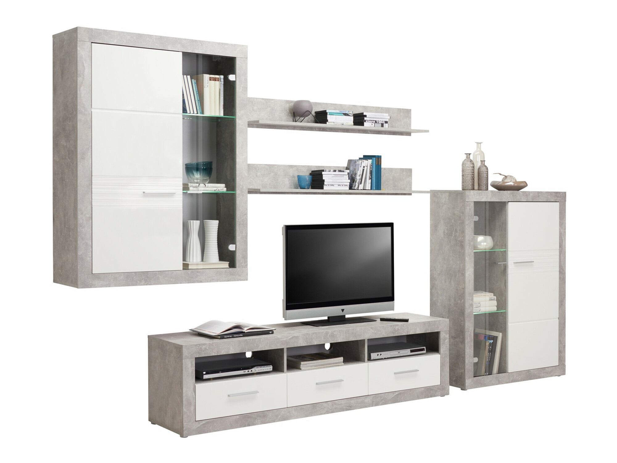 Woonkamerset Romfera 116 (Grijs + Wit)