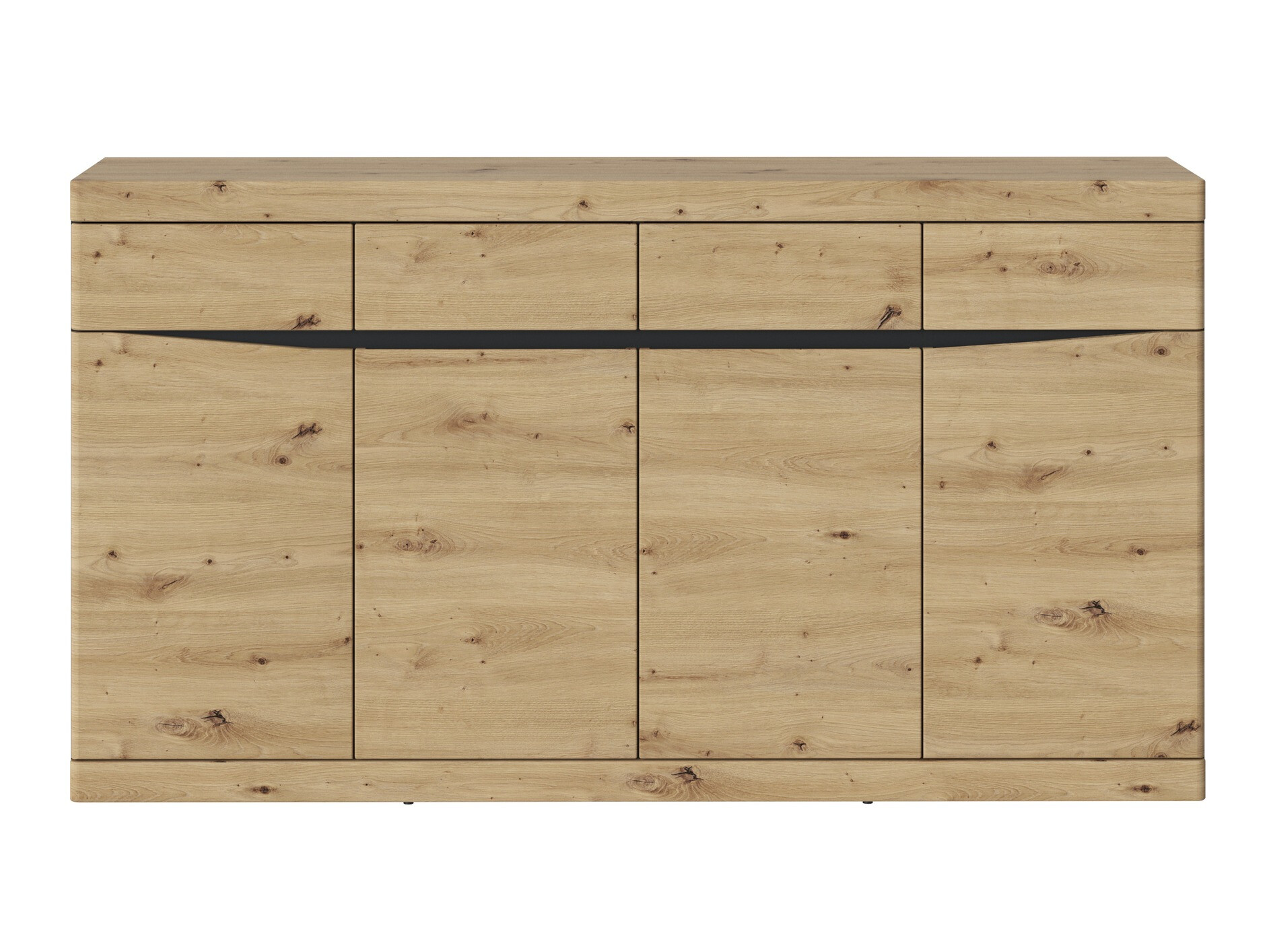 Ladekast Venlori 124 (Antraciet + Artisan eiken)