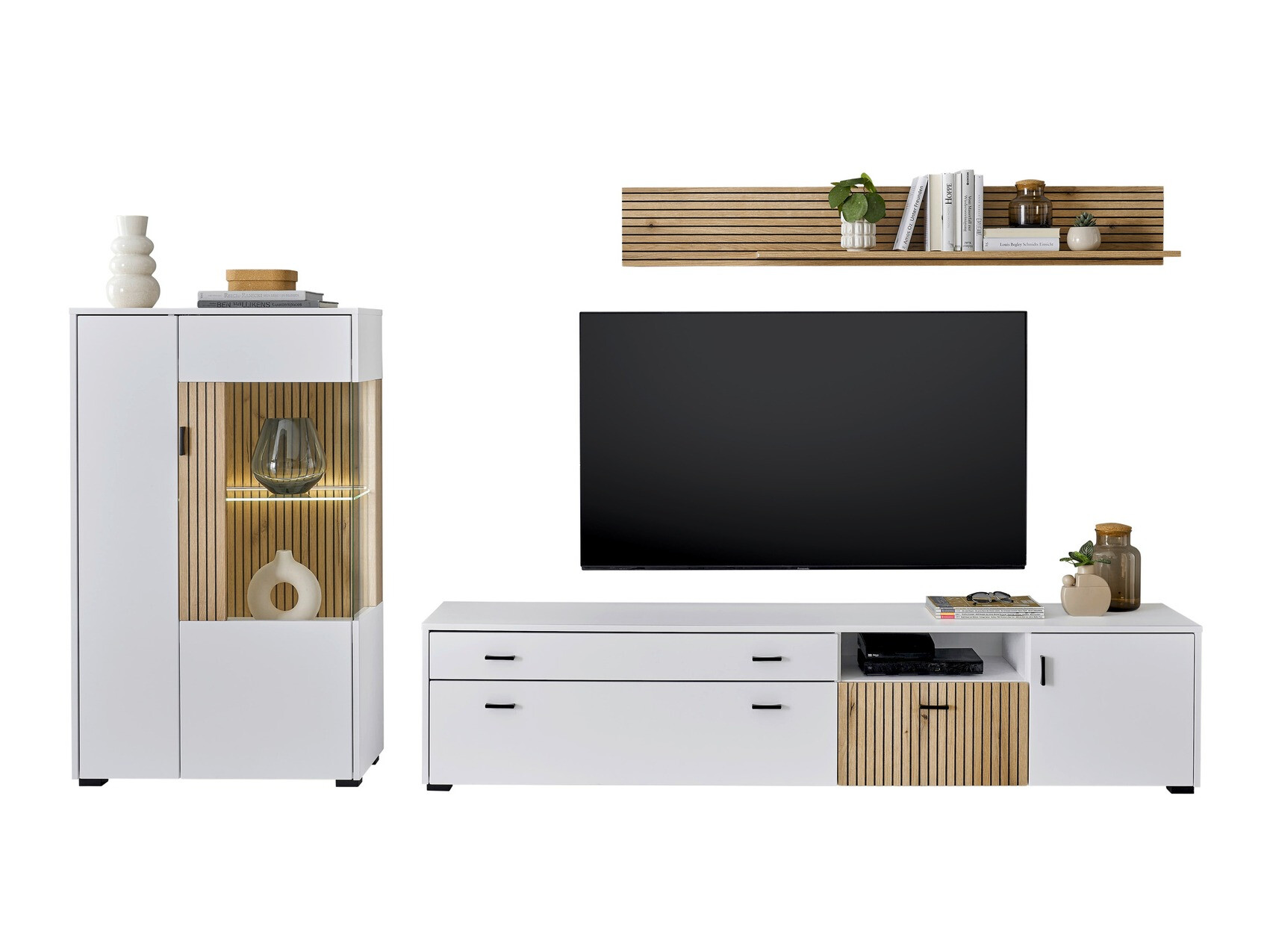 Woonkamerset Belmelu 119 (Wit + Eiken)