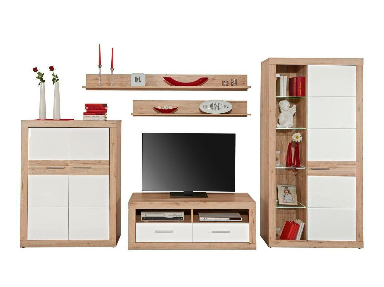 Woonkamerset Romfera 115 (San Remo eik + Wit)