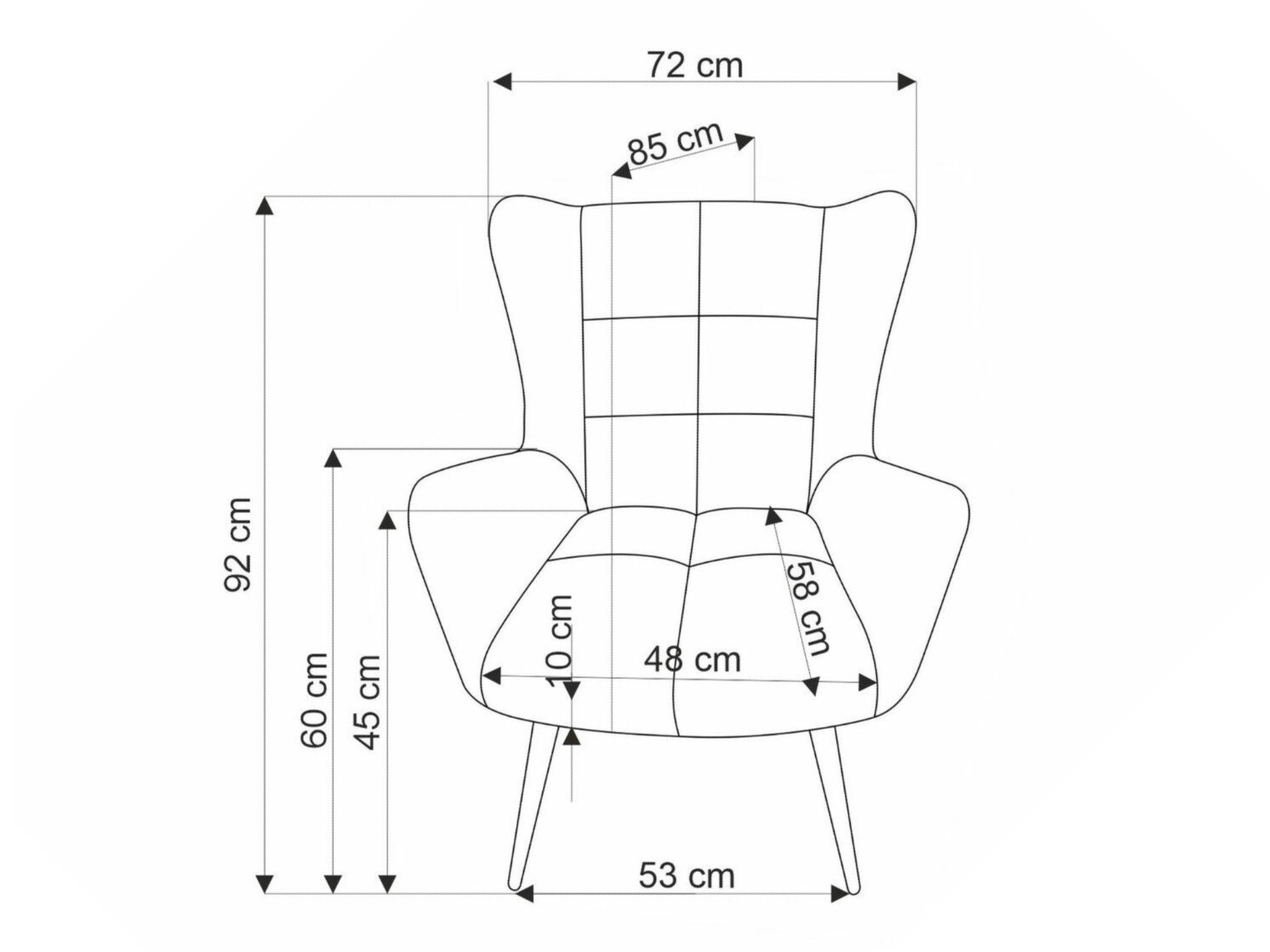 Fauteuil Houston 1756 (Grijs)