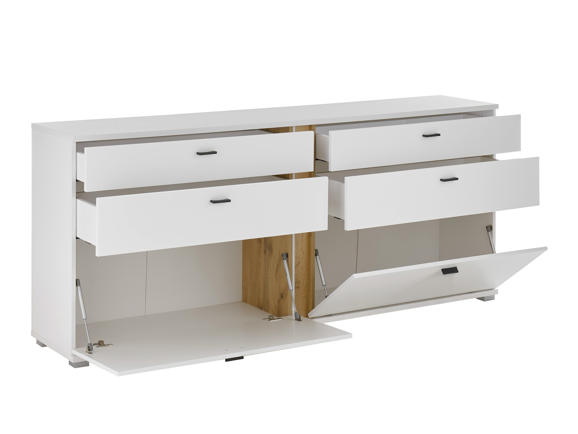 Ladekast Avimavi 107 (Wit + Wotan eik)