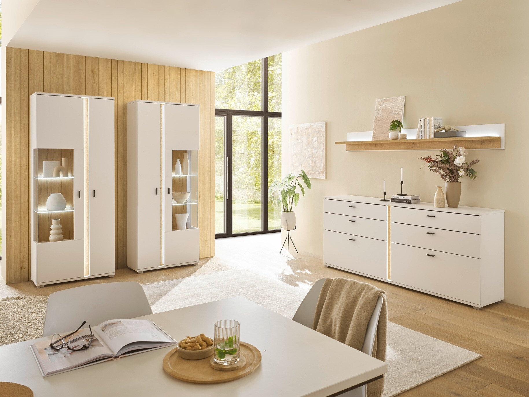 Ladekast Avimavi 107 (Wit + Wotan eik)