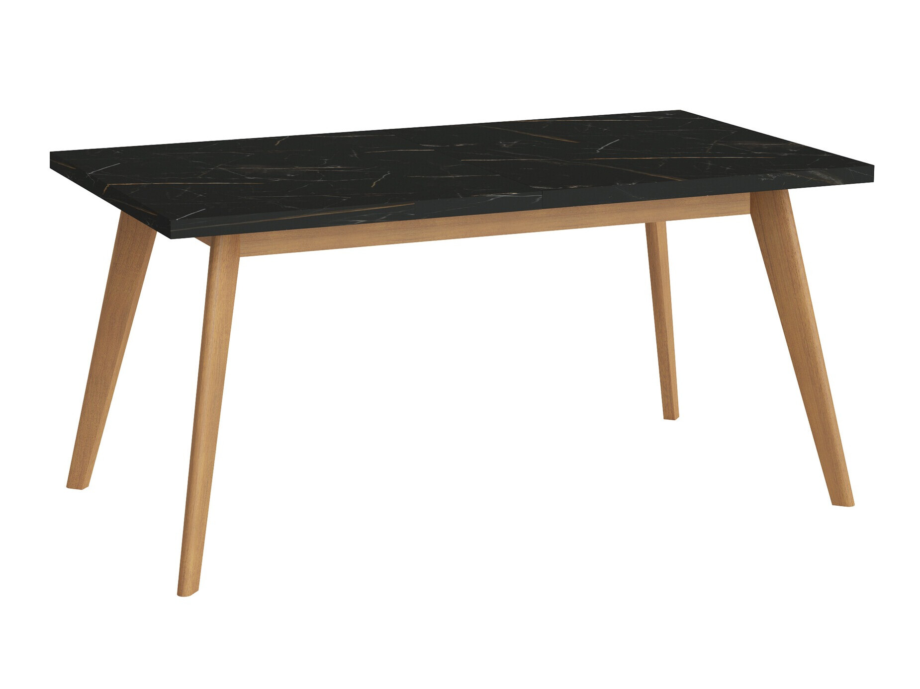 Tafel Ontario 126 (Eiken + Zwart marmer)