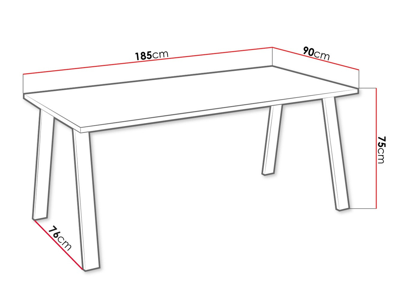 Tafel Tucson 143 (Artisan eiken)