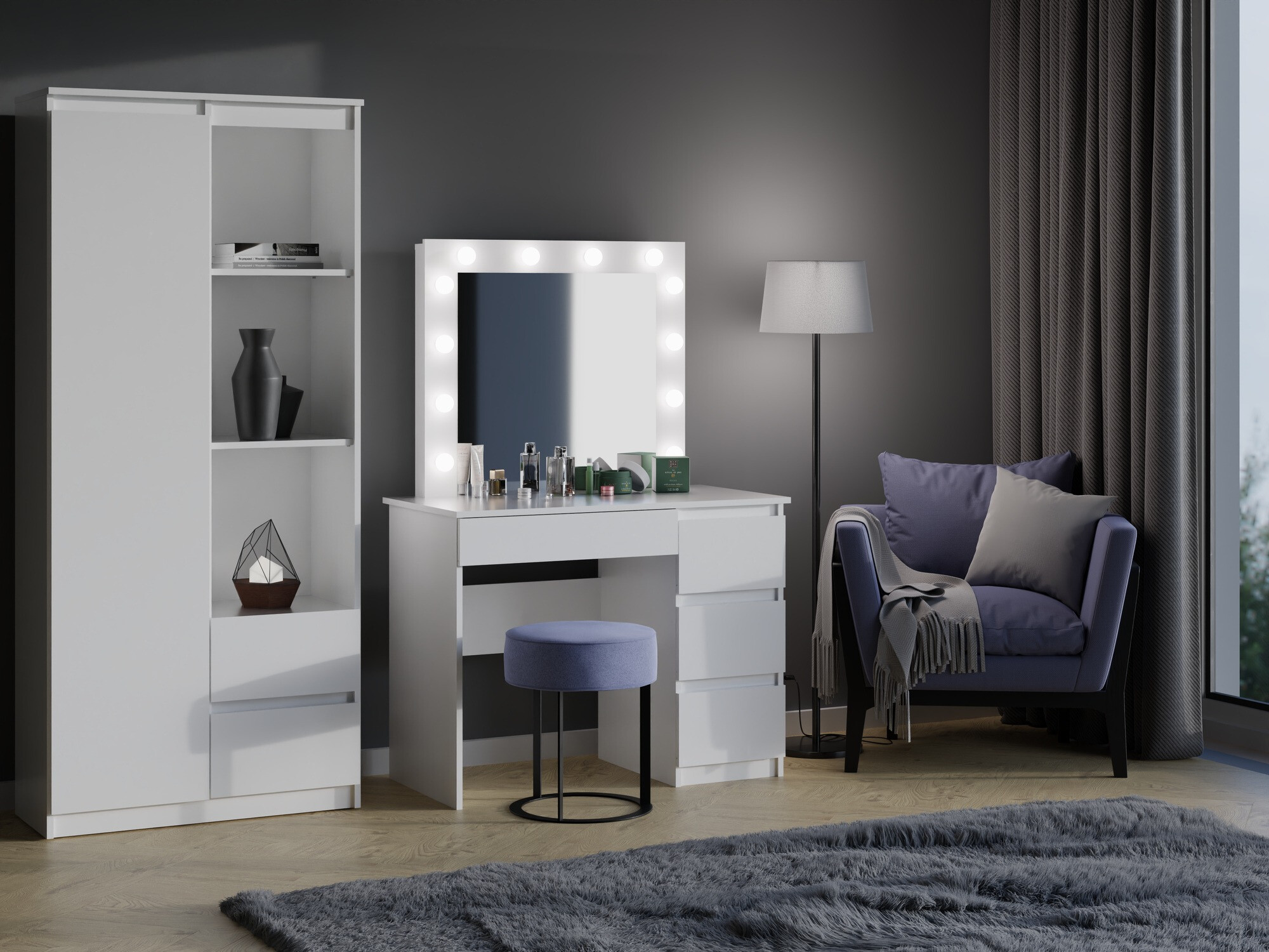 Kaptafel Mandeville 156 (Wit)
