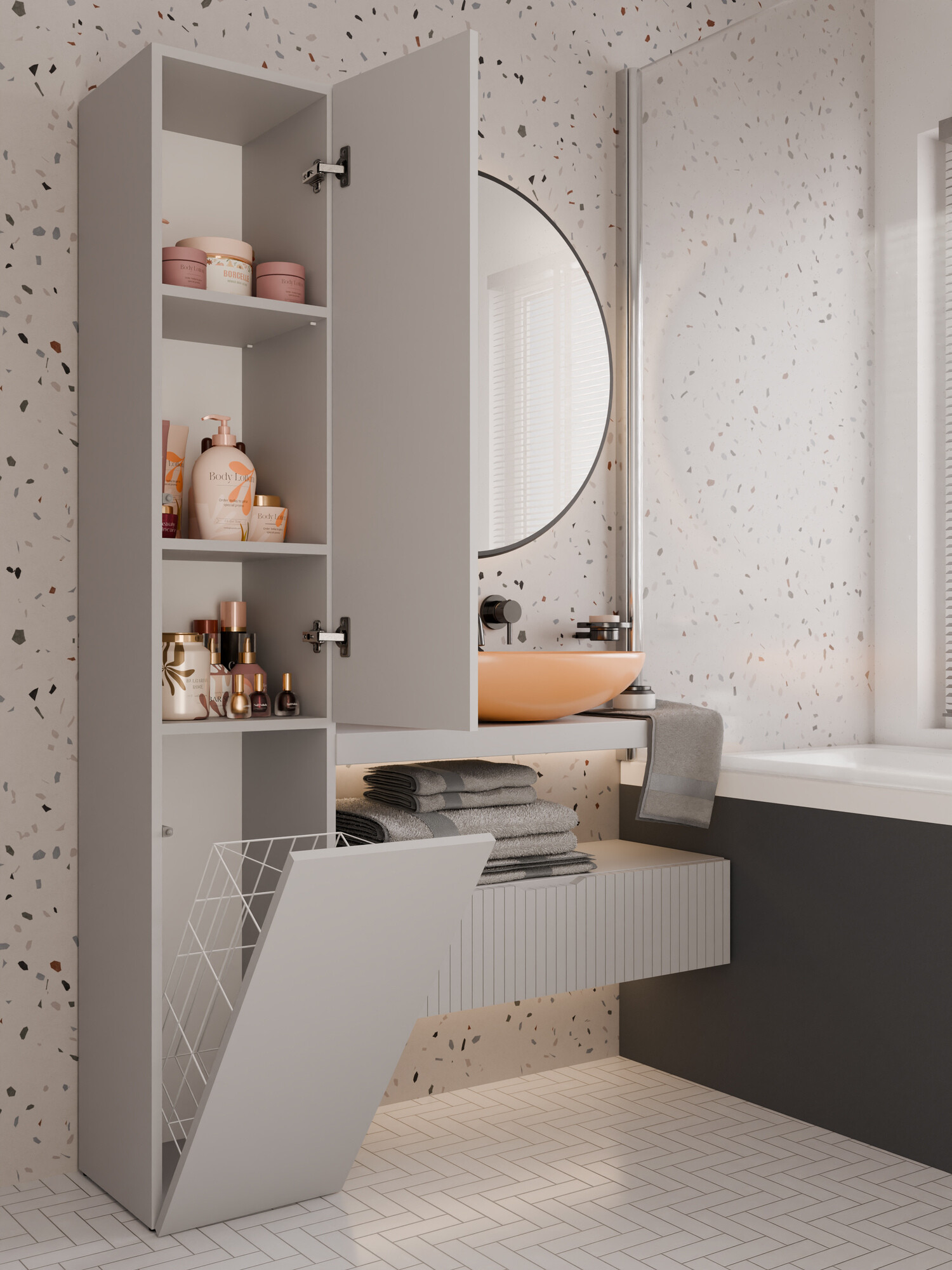 Staand badkamermeubel Nolmaru 111 (Kasjmier)