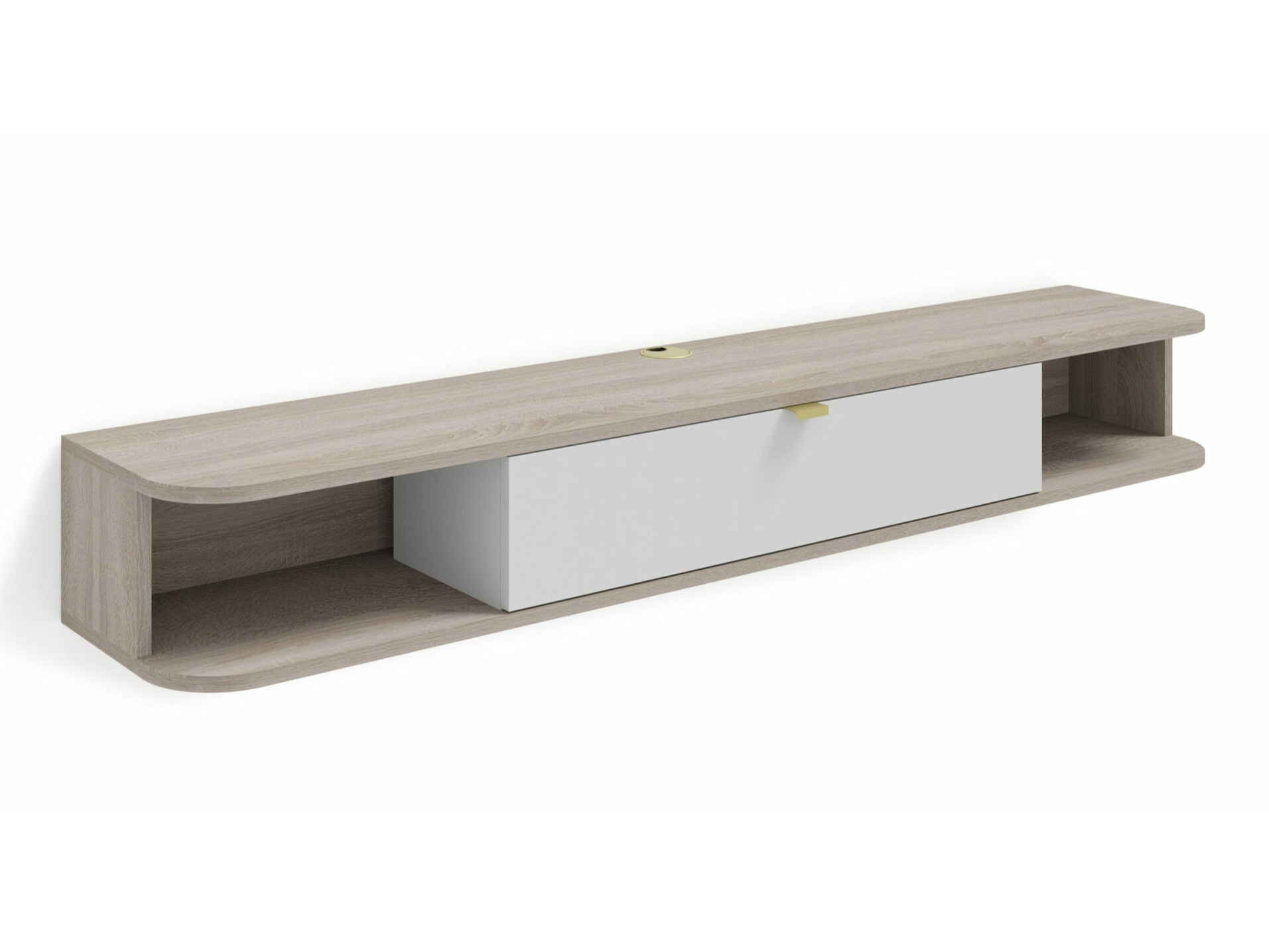 TV-meubel Buffalo 176 (Sonoma eik + Mat wit)