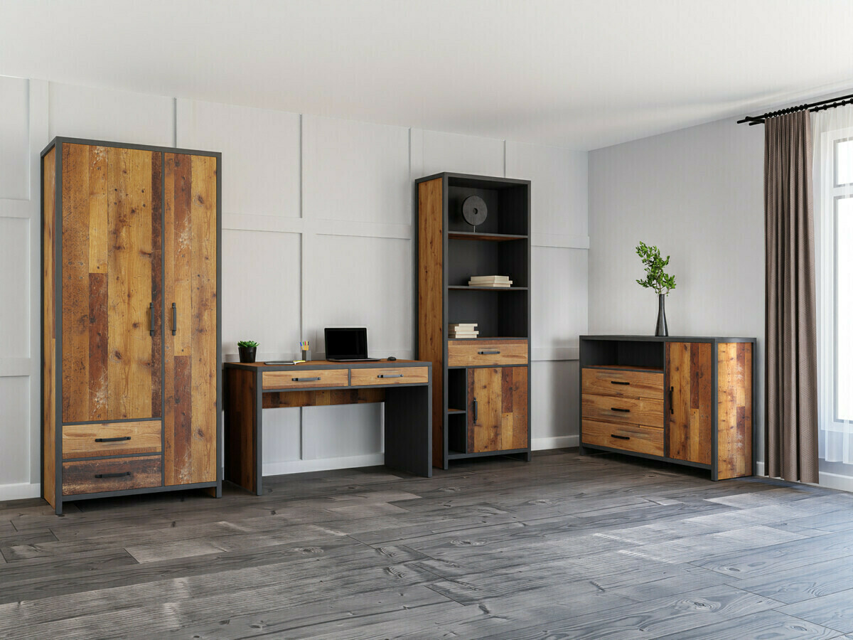 Bureau Belsera 100 (Bruin + Matera grijs)