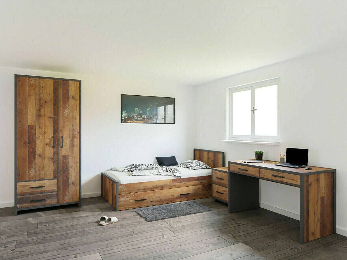 Bureau Belsera 100 (Bruin + Matera grijs)