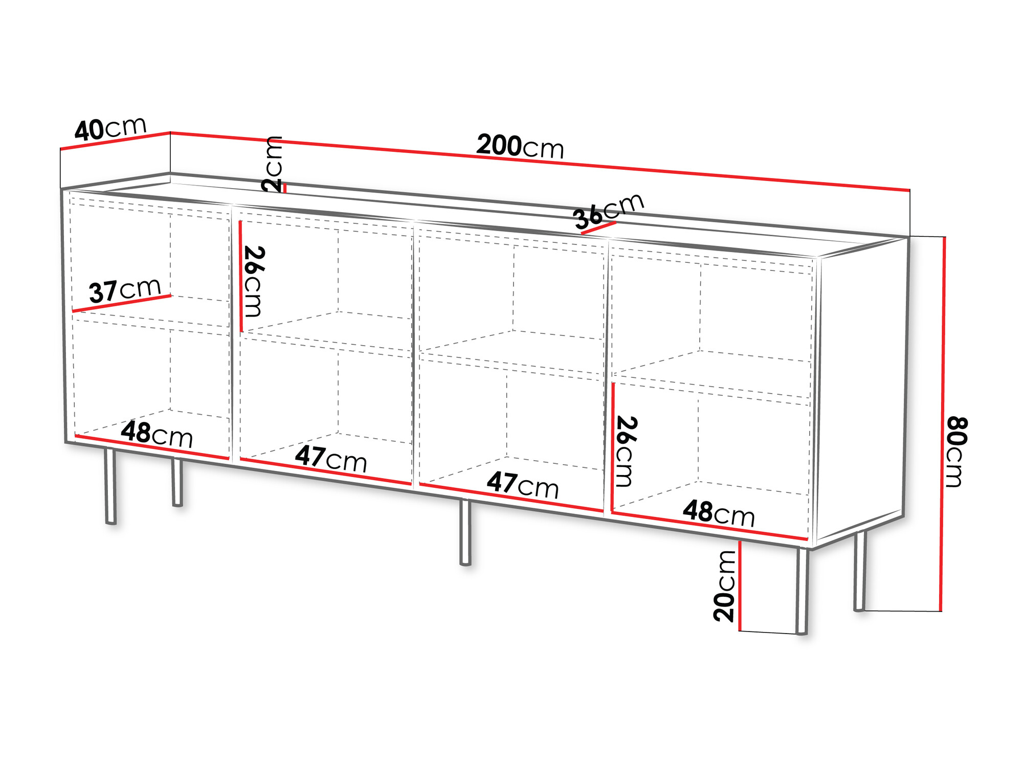 Dressoir Mortali 101 (Kasjmier)