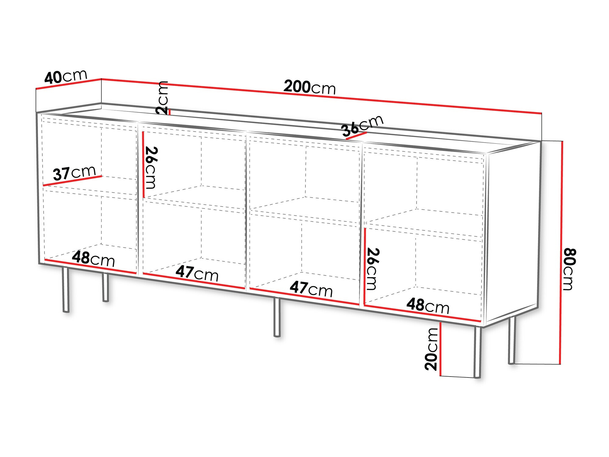 Dressoir Sillen I (Wit)