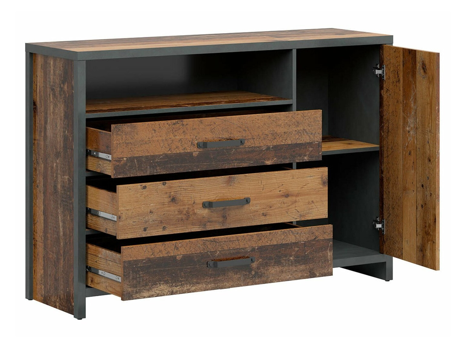 Ladekast Belsera 101 (Bruin + Matera grijs)